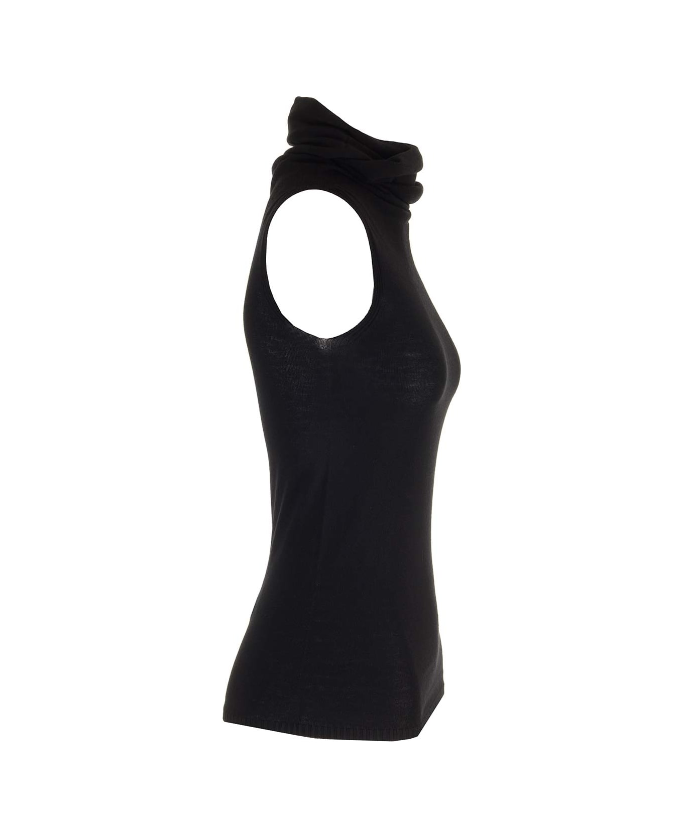 Rick Owens Fitted Jersey Top - Black ベスト