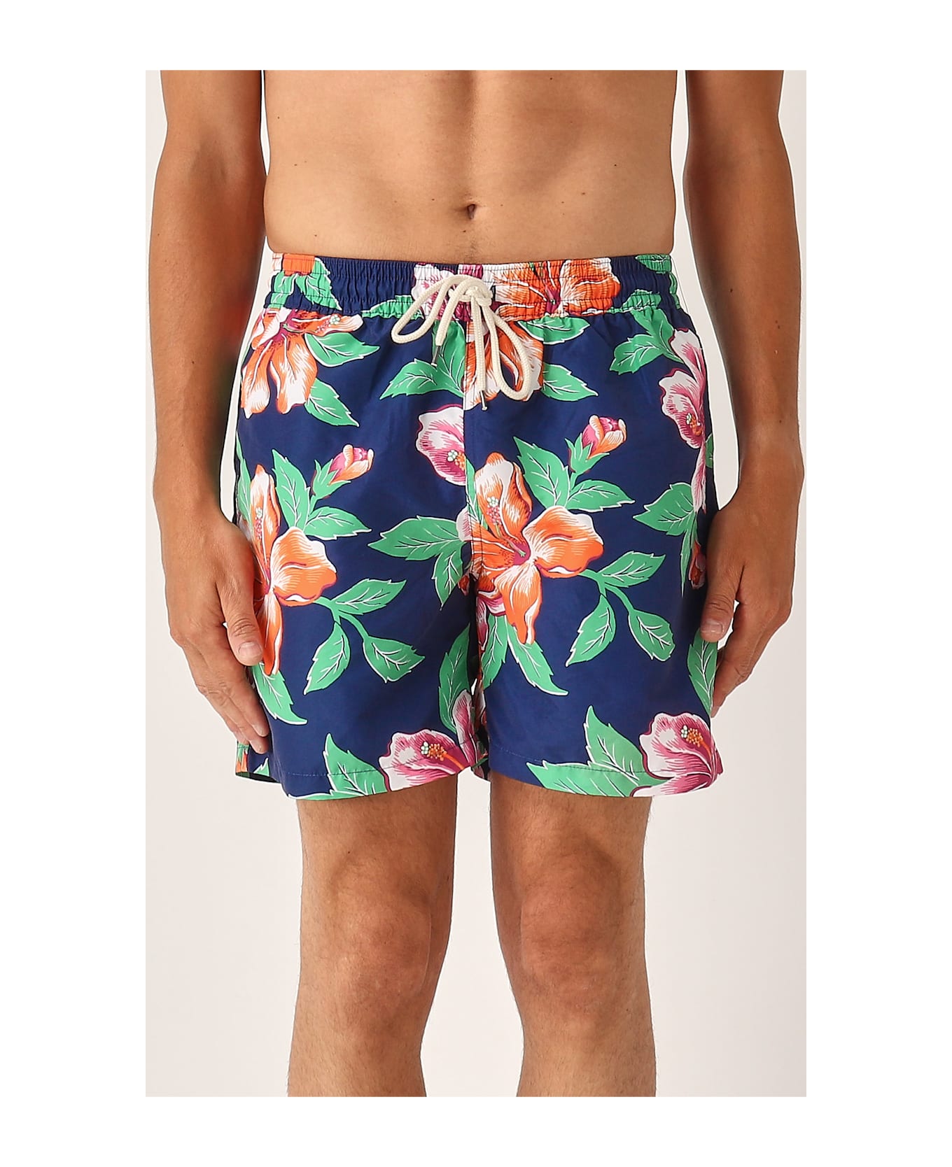 Polo Ralph Lauren Classic Fit Traveler Classici 14,6 Cm Swim Shorts - NAVY FLOREALE