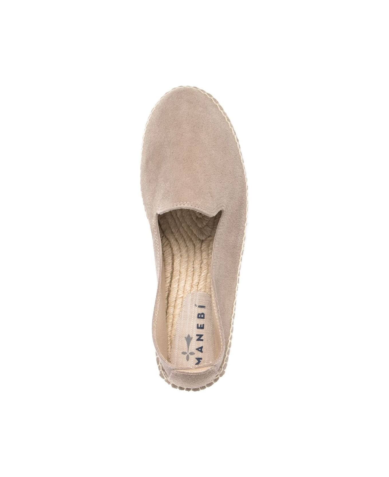Manebi Hamptons Suede Espadrilles - Dove Grey