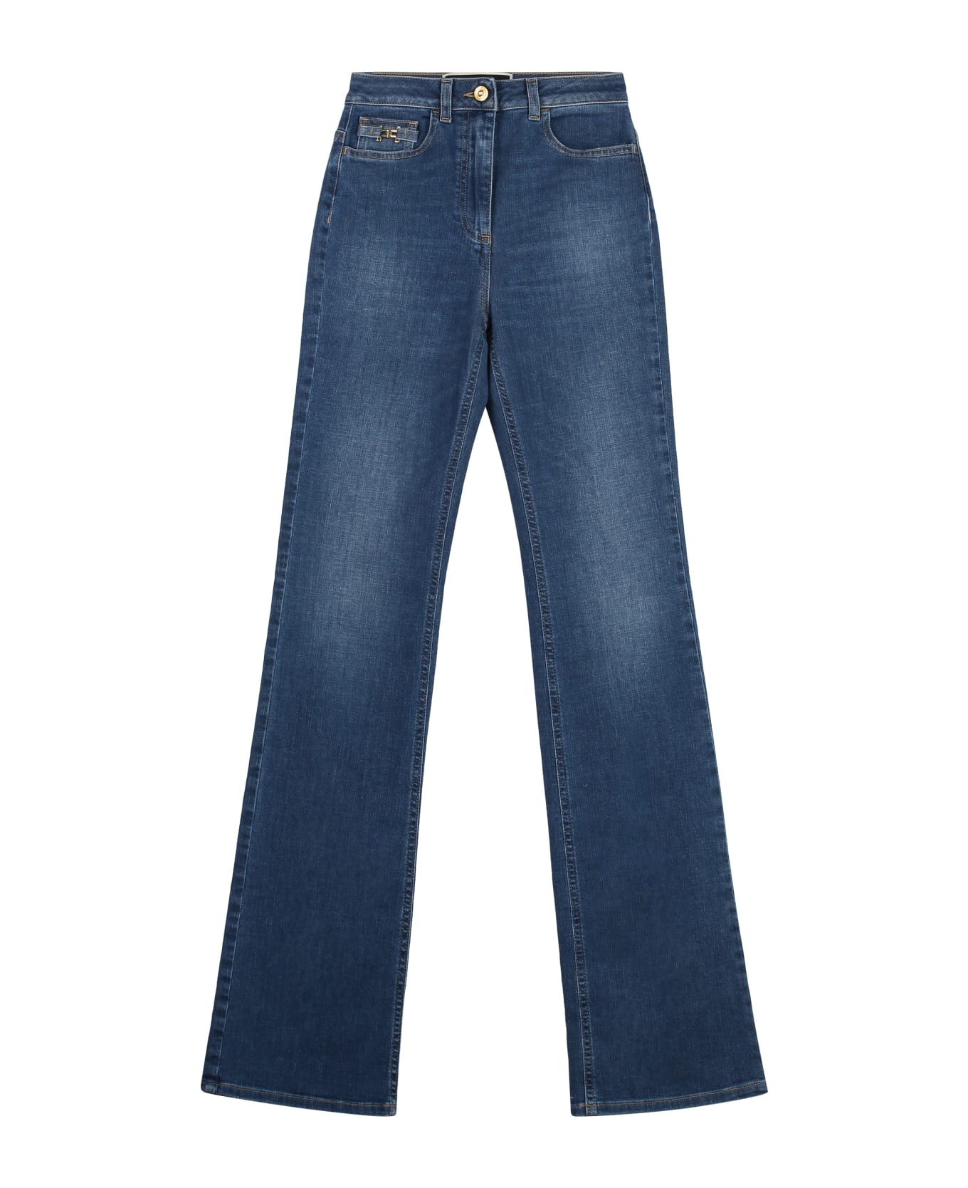 Elisabetta Franchi High-rise Flared Jeans - Blue denim