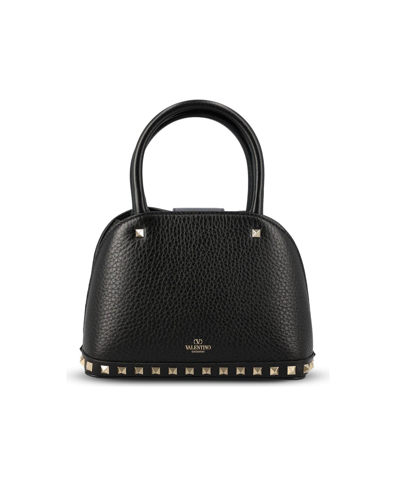 Valentino Garavani Garavani Rockstud Foldover Top Tote Bag - Black