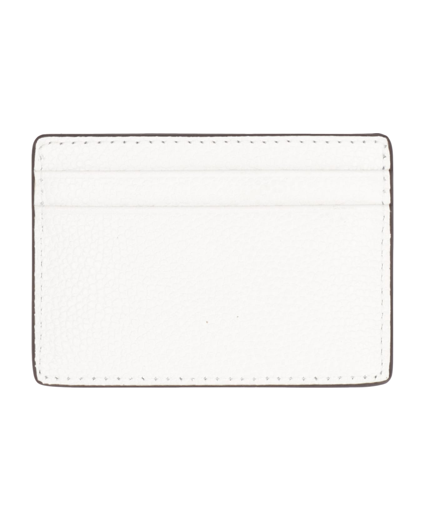 MICHAEL Michael Kors Pebbled Calfskin Card Holder - White