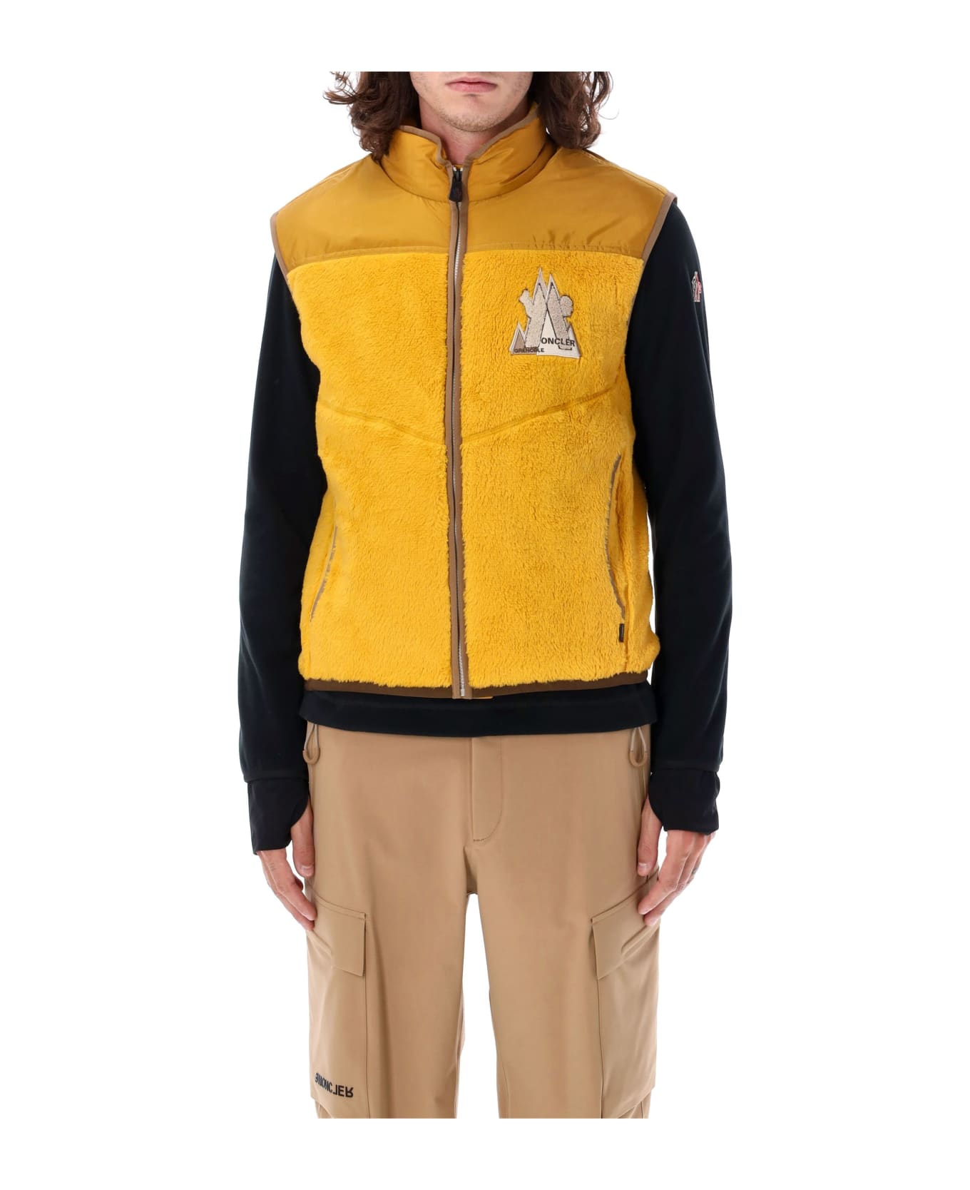 Moncler Grenoble Zip-up Vest - YELLOW