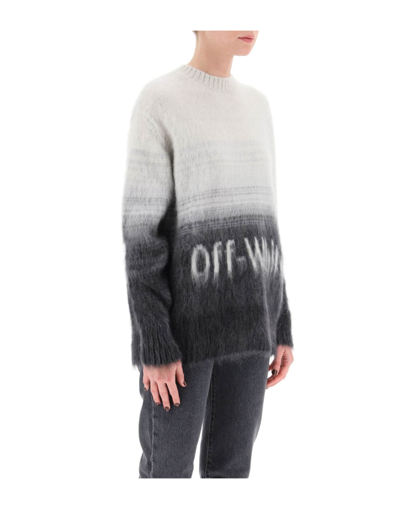 Off-White Mohair-wool Sweater - grey ニットウェア