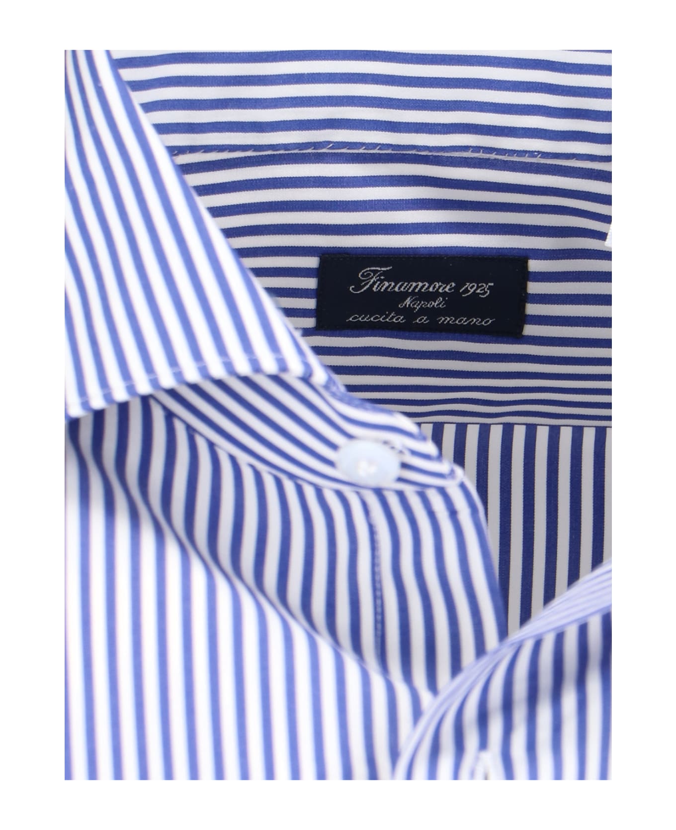 Finamore Stripe Shirt - Blue シャツ