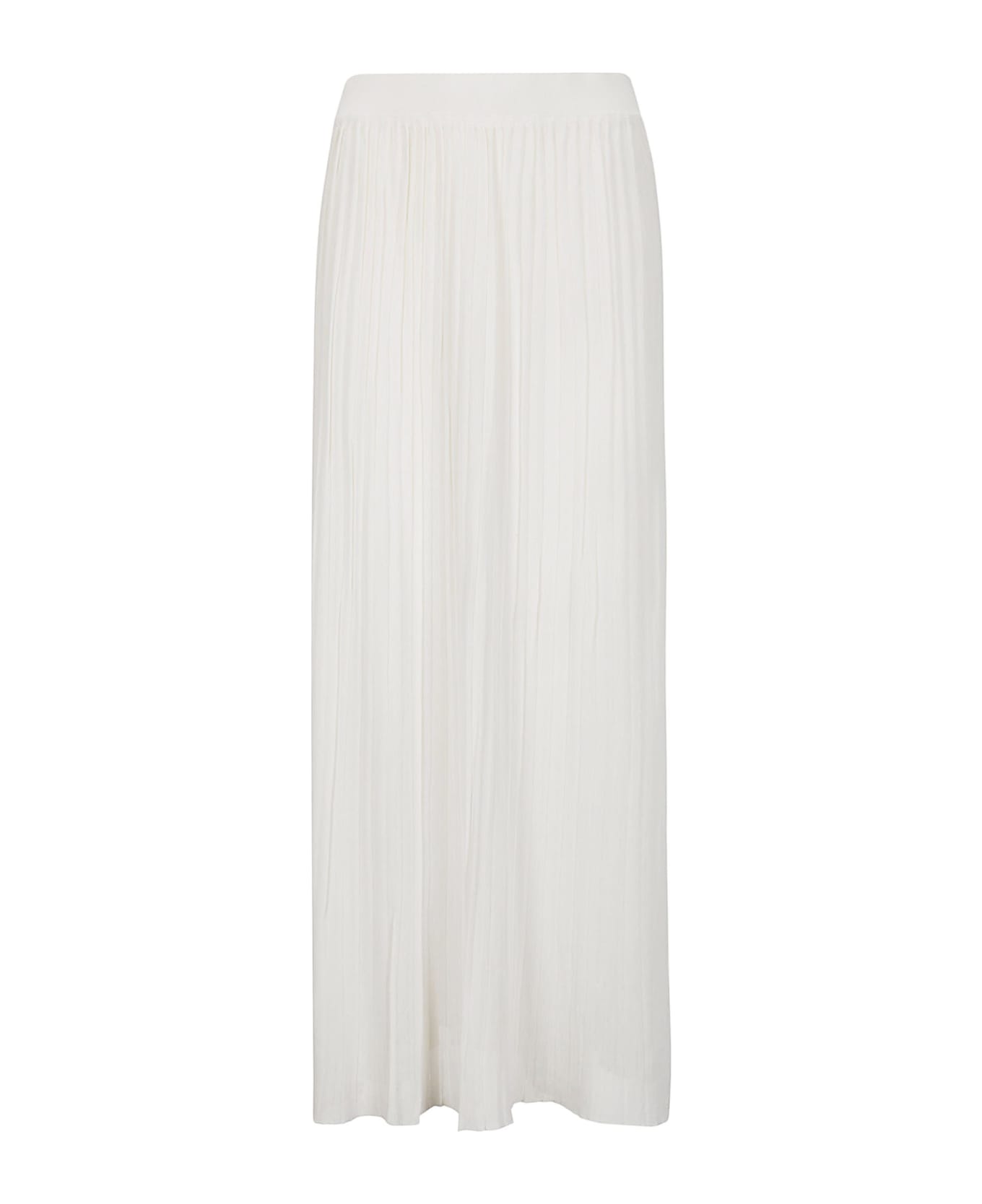 Archiviob Pleated Viscose Skirt - WHITE