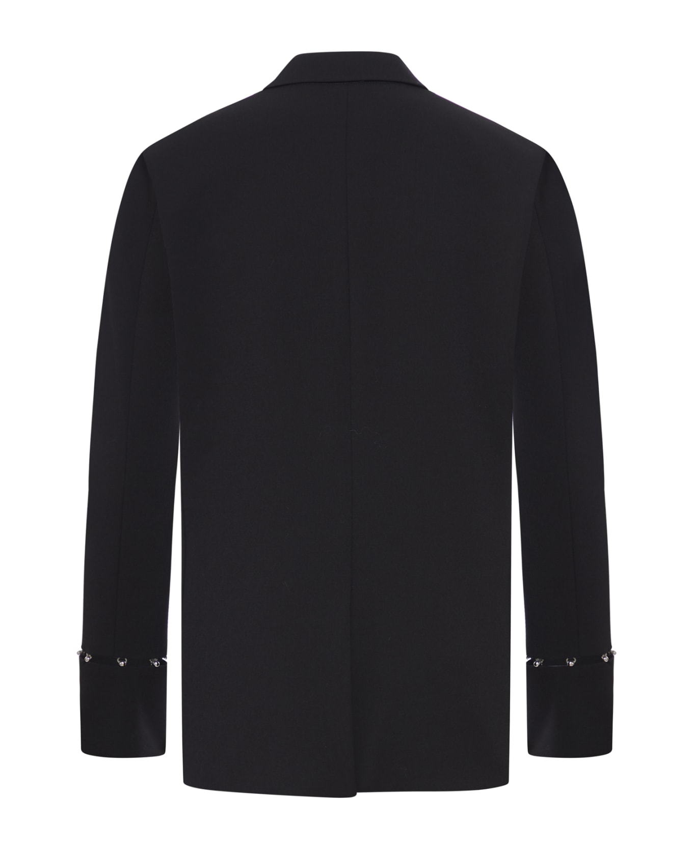 Del Core Single Breasted Tailored Jacket With Mushroom Hook Detail On Sleeves - Black