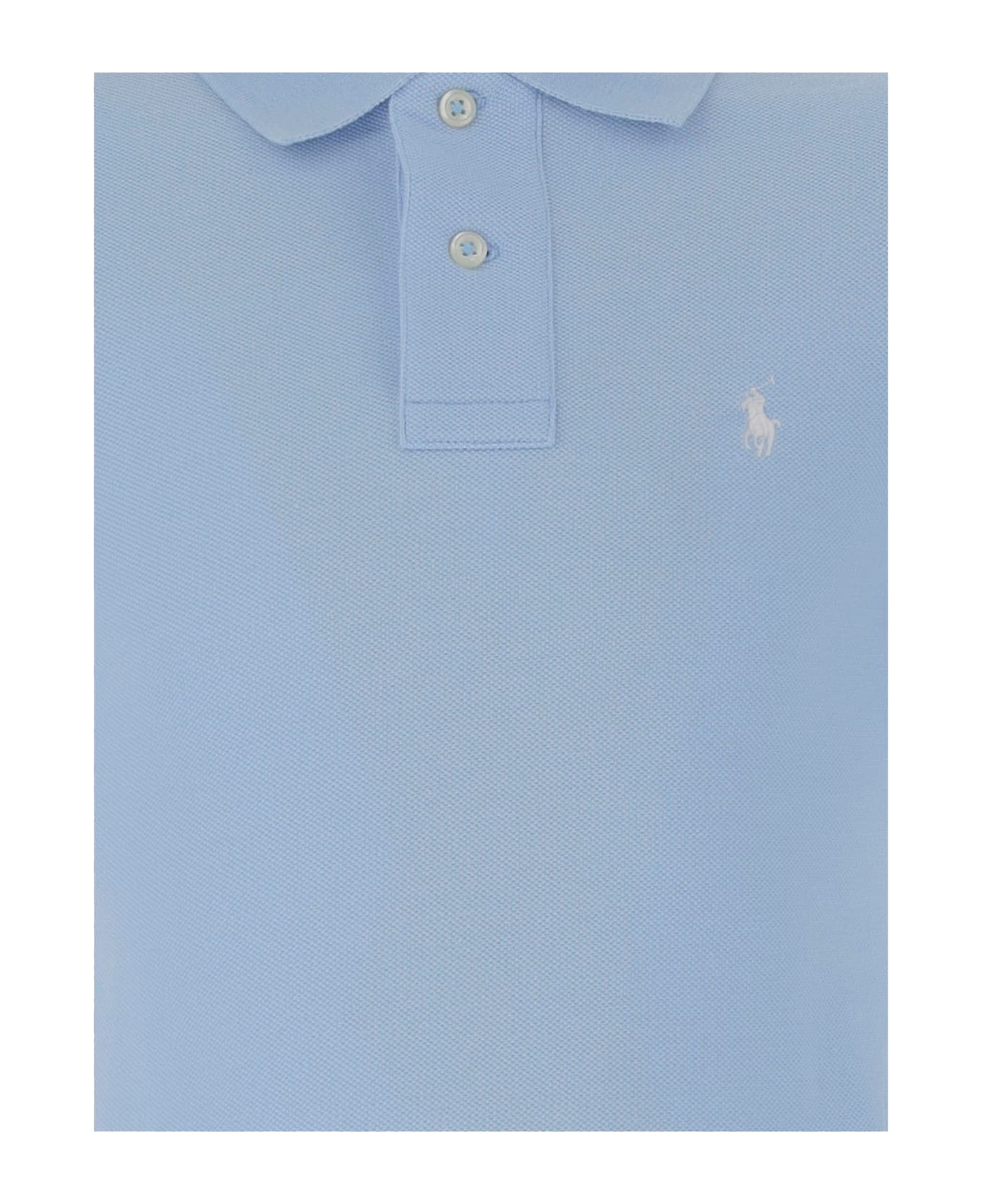 Polo Ralph Lauren Cotton Polo Shirt With Logo - Blue