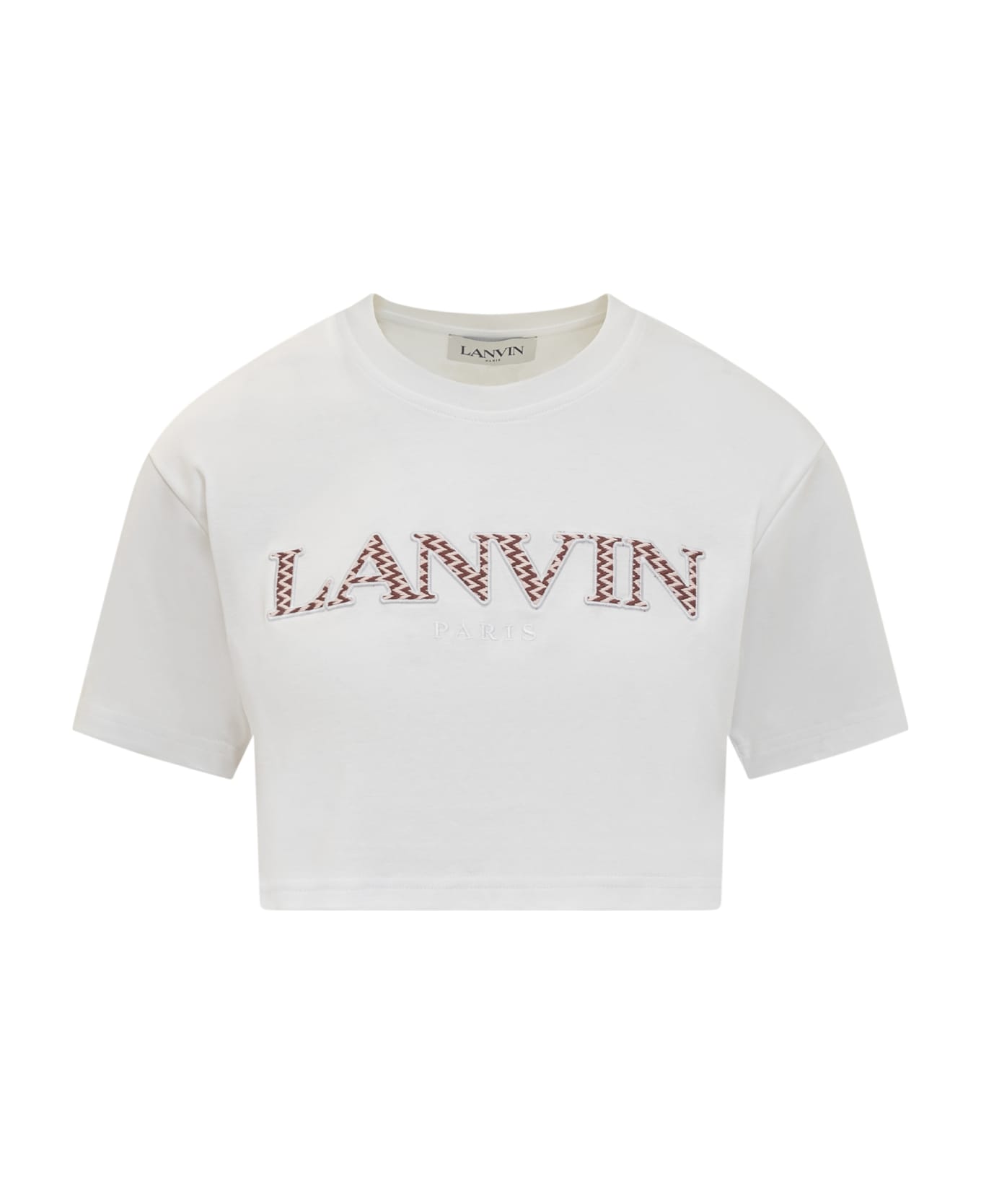Lanvin Cropped Curb T-shirt - Bianco Tシャツ