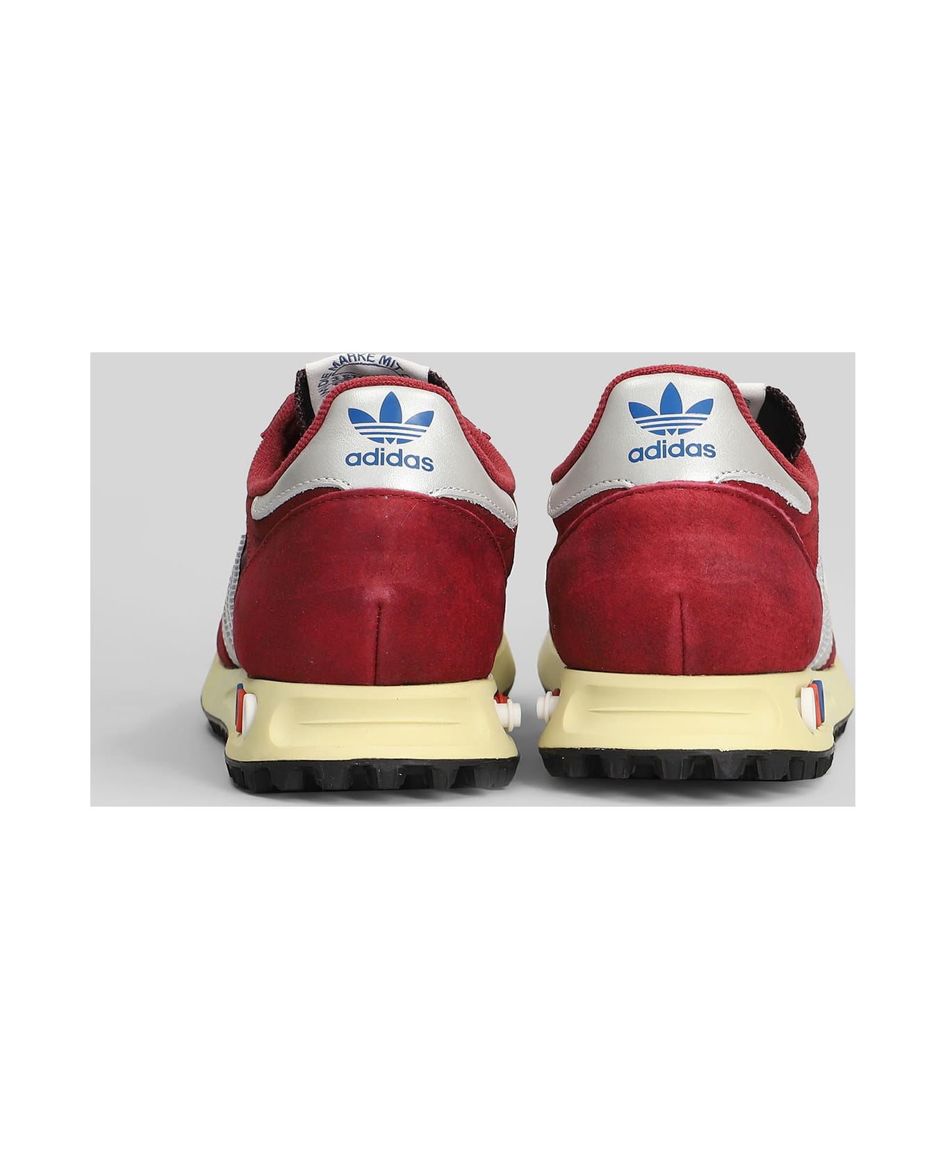 Adidas La Trainer Og Sneakers In Bordeaux Suede And Fabric - bordeaux