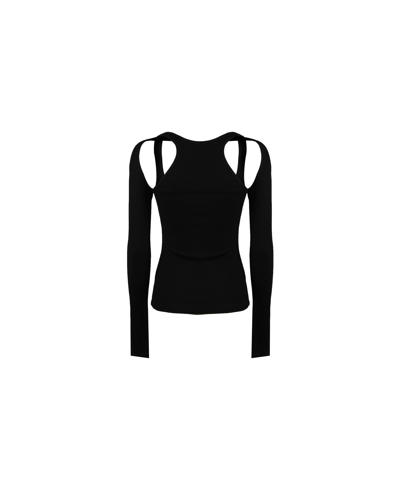 Dion Lee Long Sleeve Cut Out Top - Black
