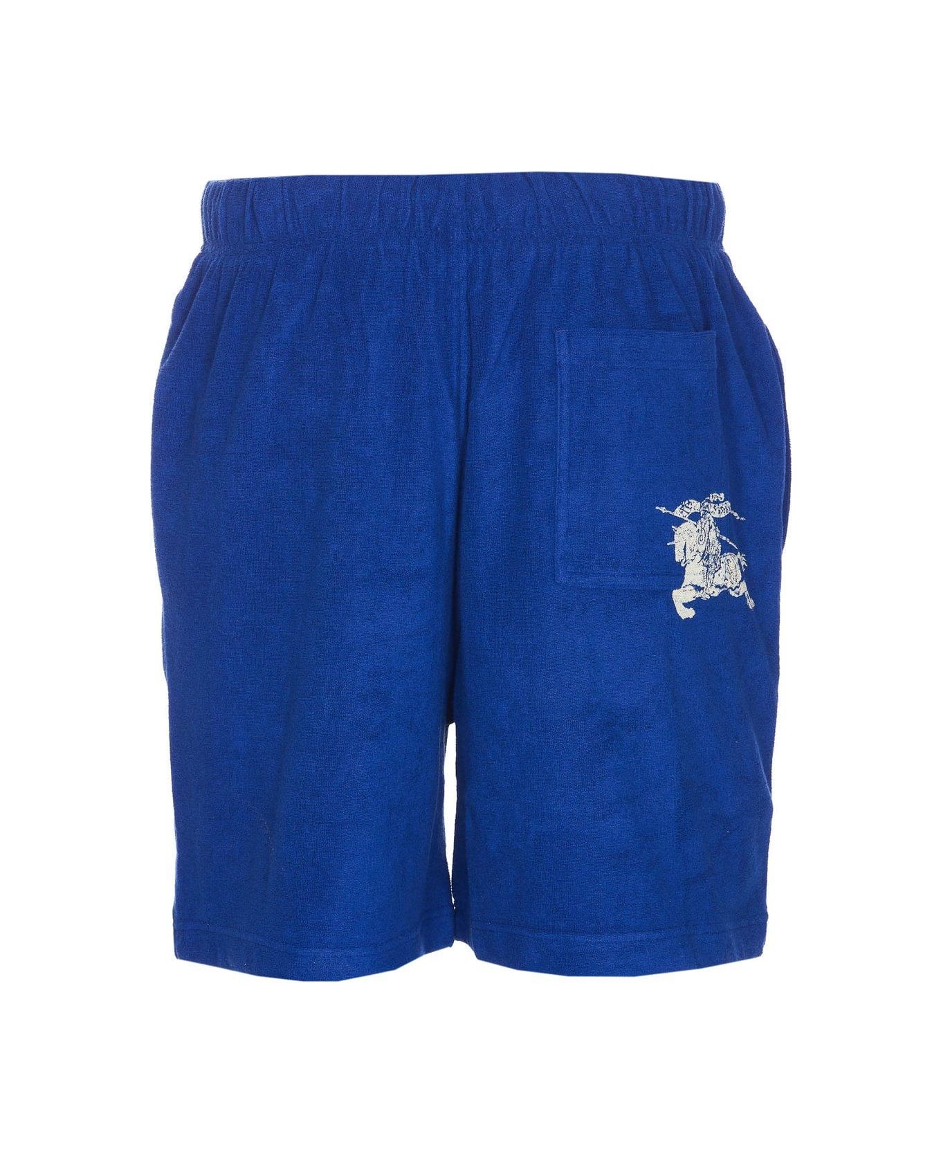 Burberry Ekd-print Drawstring Shorts - Blu