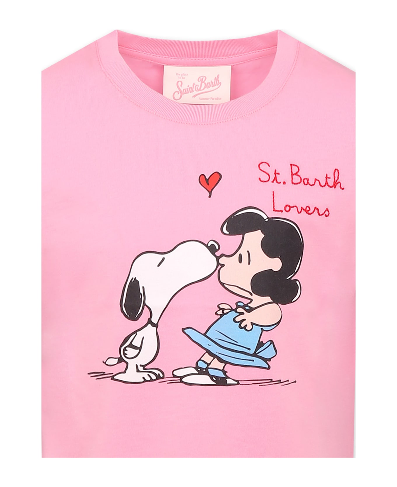 MC2 Saint Barth Pink T-shirt For Girl With Snoopy - Pink