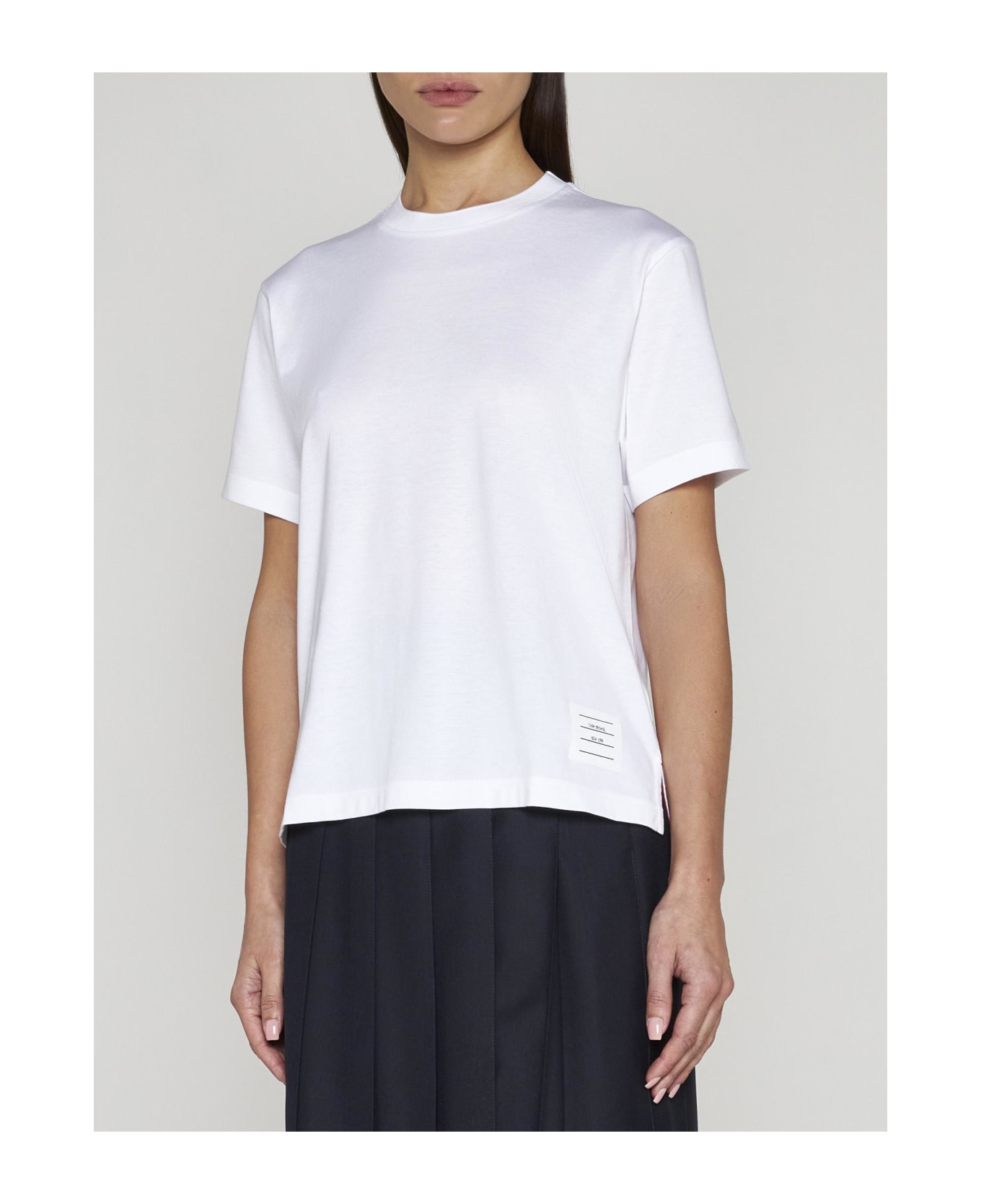 Thom Browne Relaxed-fit Cotton T-shirt - White