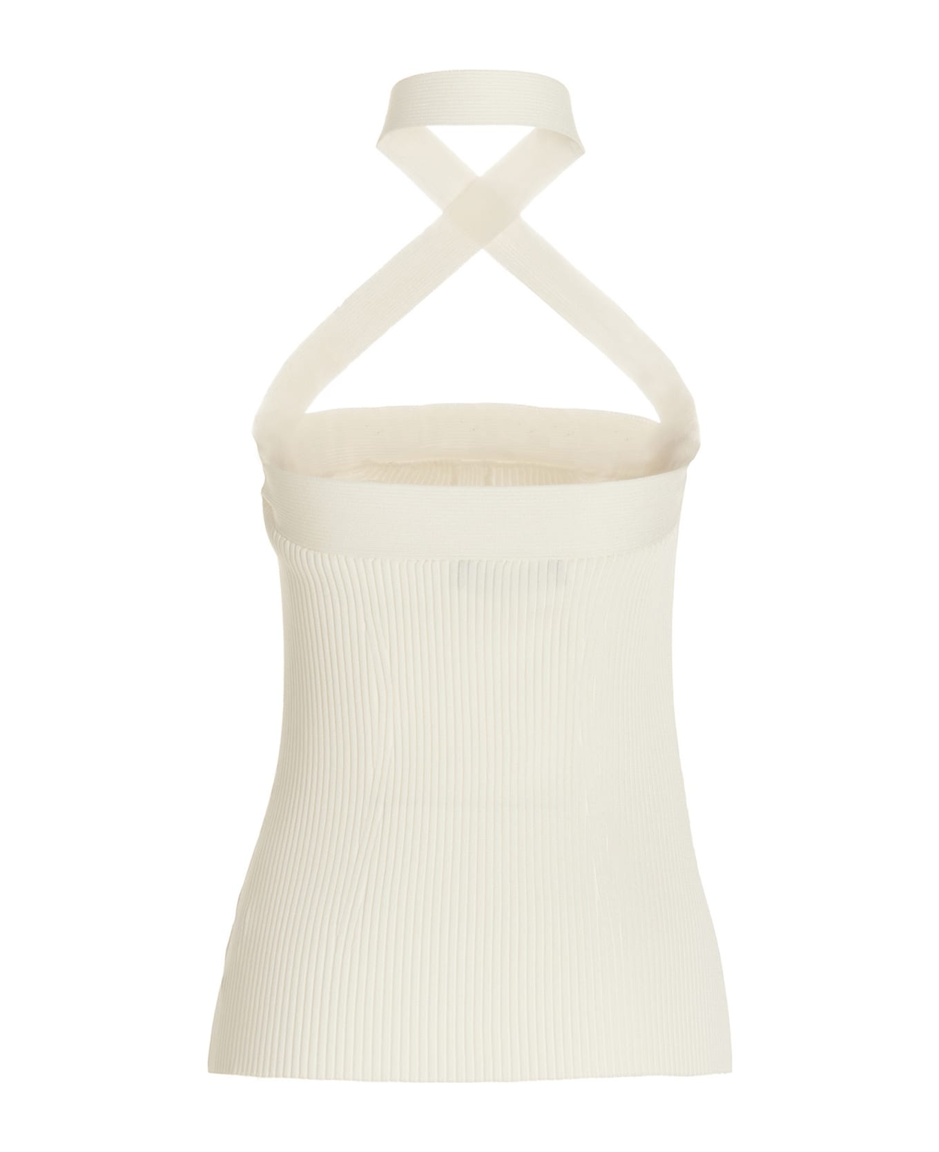 Proenza Schouler Asymmetric Shoulder Knit Top - White トップス