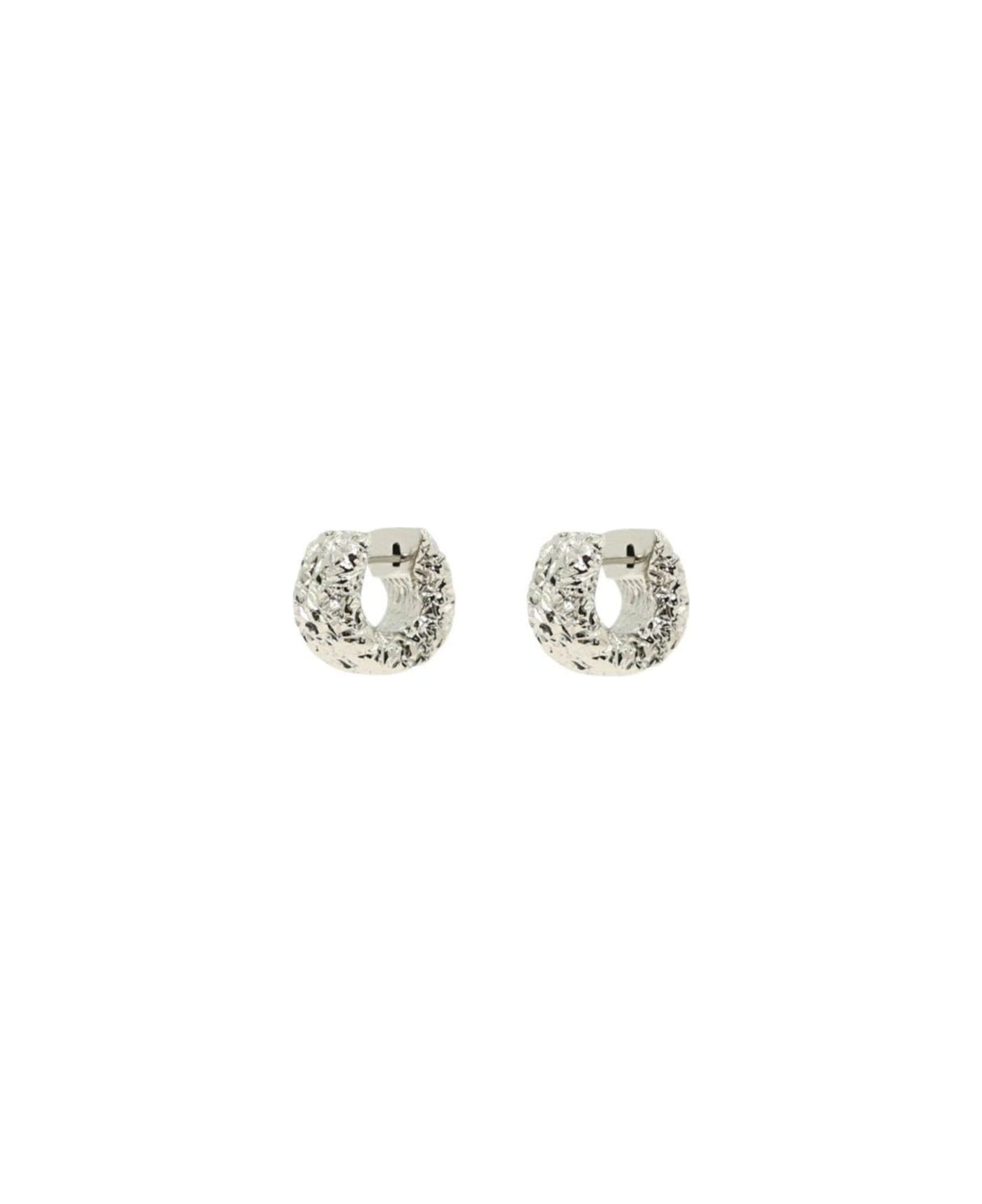 Balenciaga Hoop Earrings - Silver