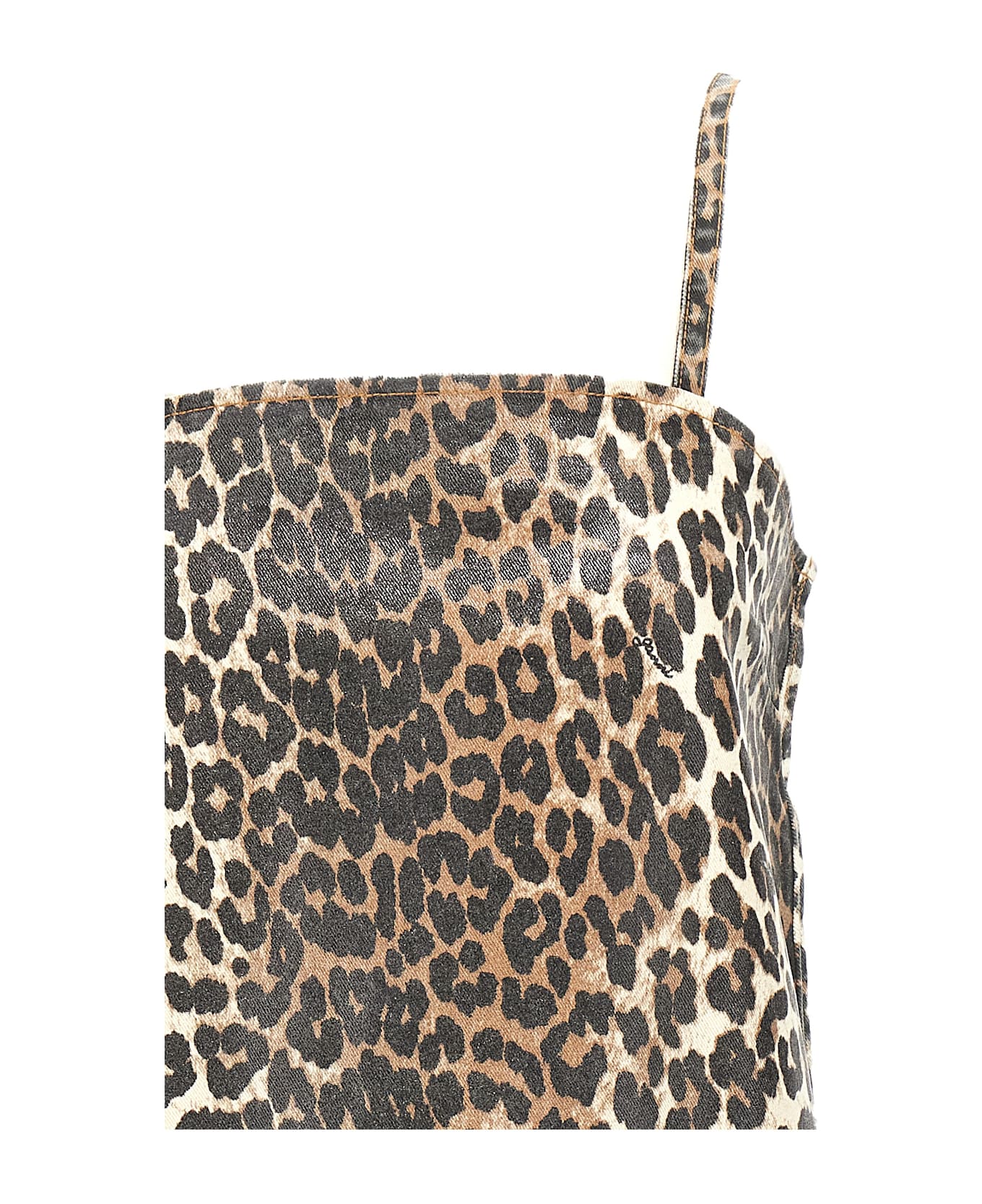 Ganni Leopard Mini Dress - Multicolor