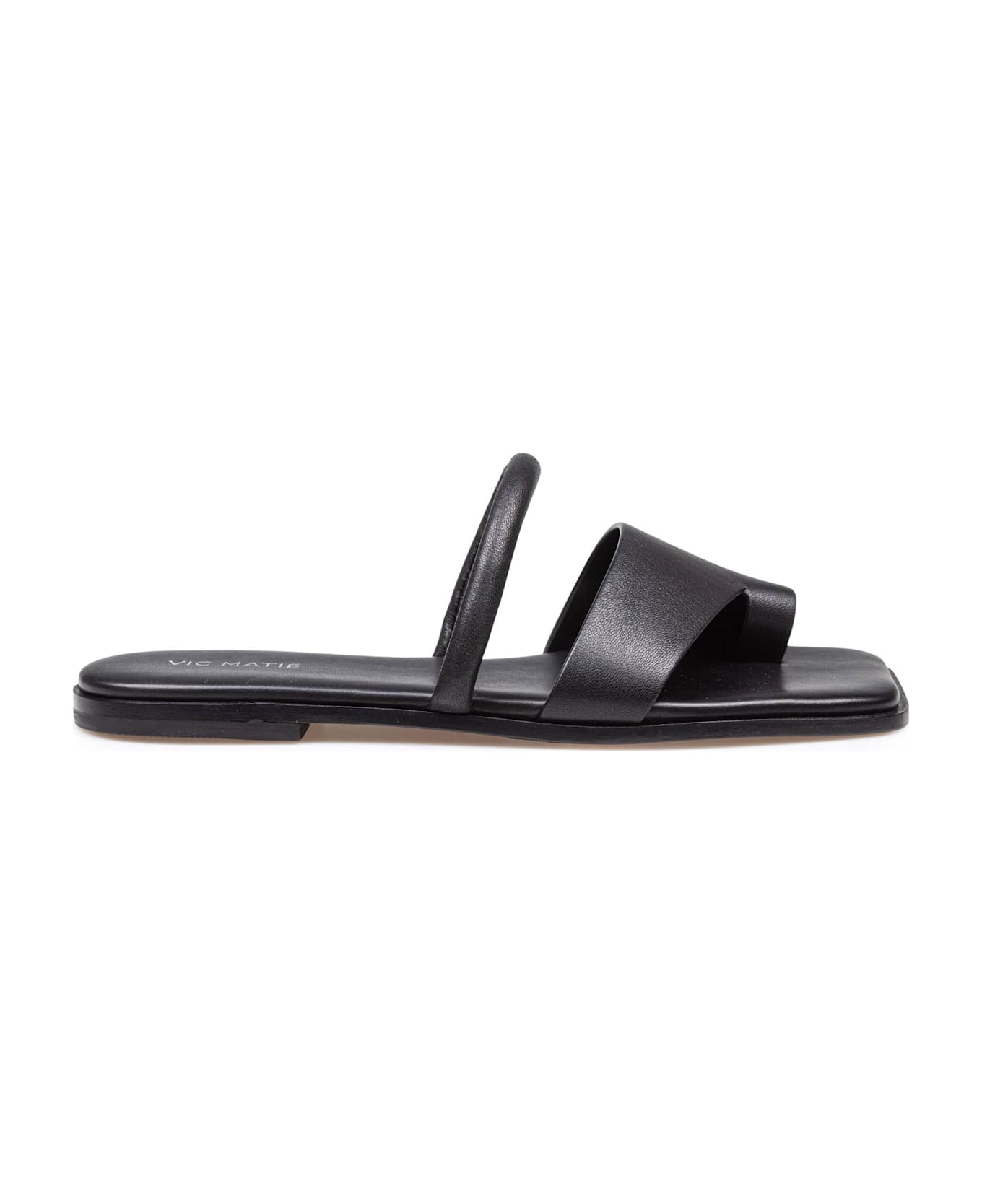Vic Matié ' Single-finger Slipper In Black Nappa - Black