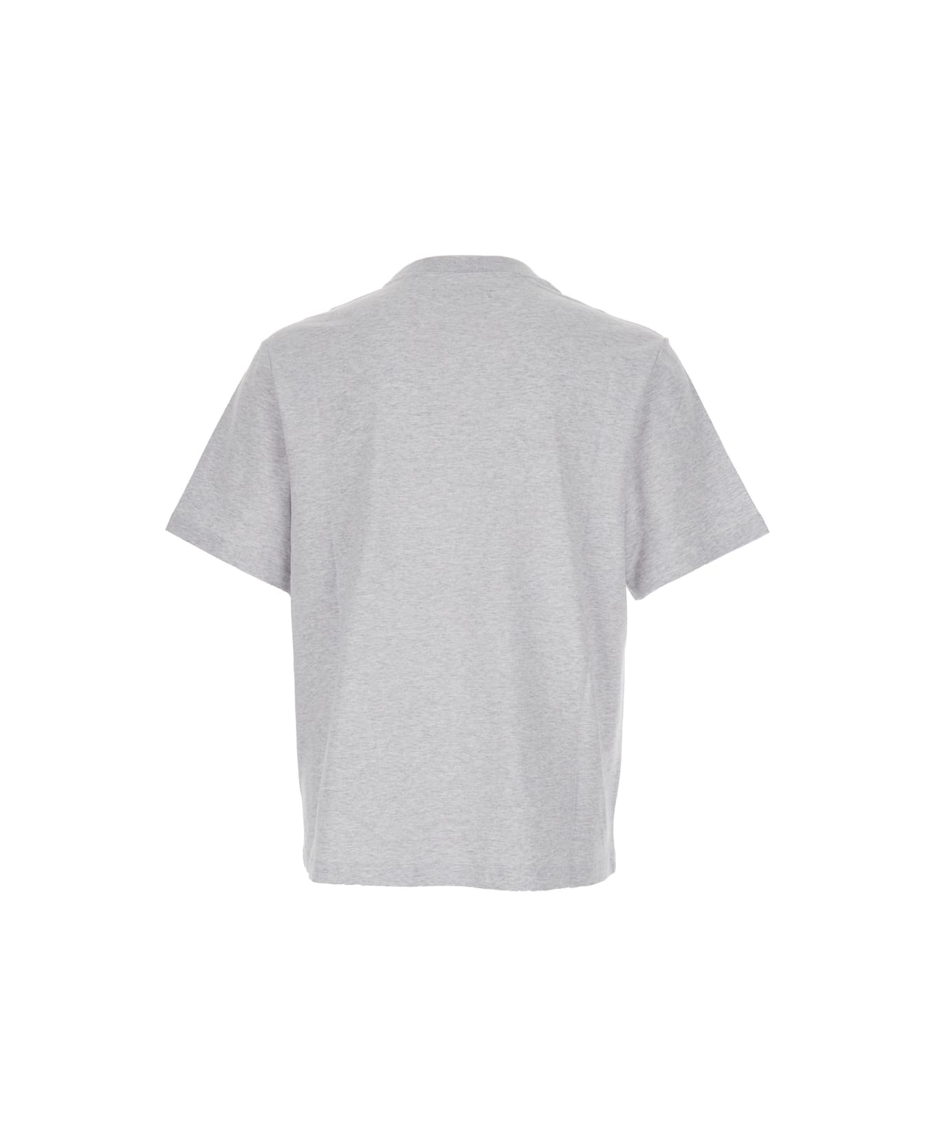 Jacquemus 
le T-shirt Club
 Grey T-shirt With Logo Lettering On The Front In Cotton Man - Grey