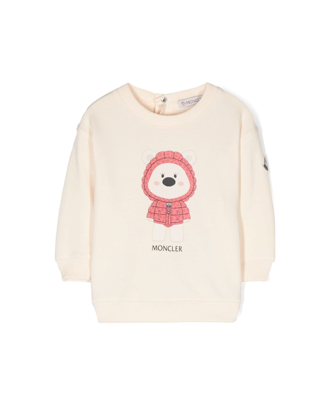 Moncler Beige Sweatshirt Baby Girl - Beige