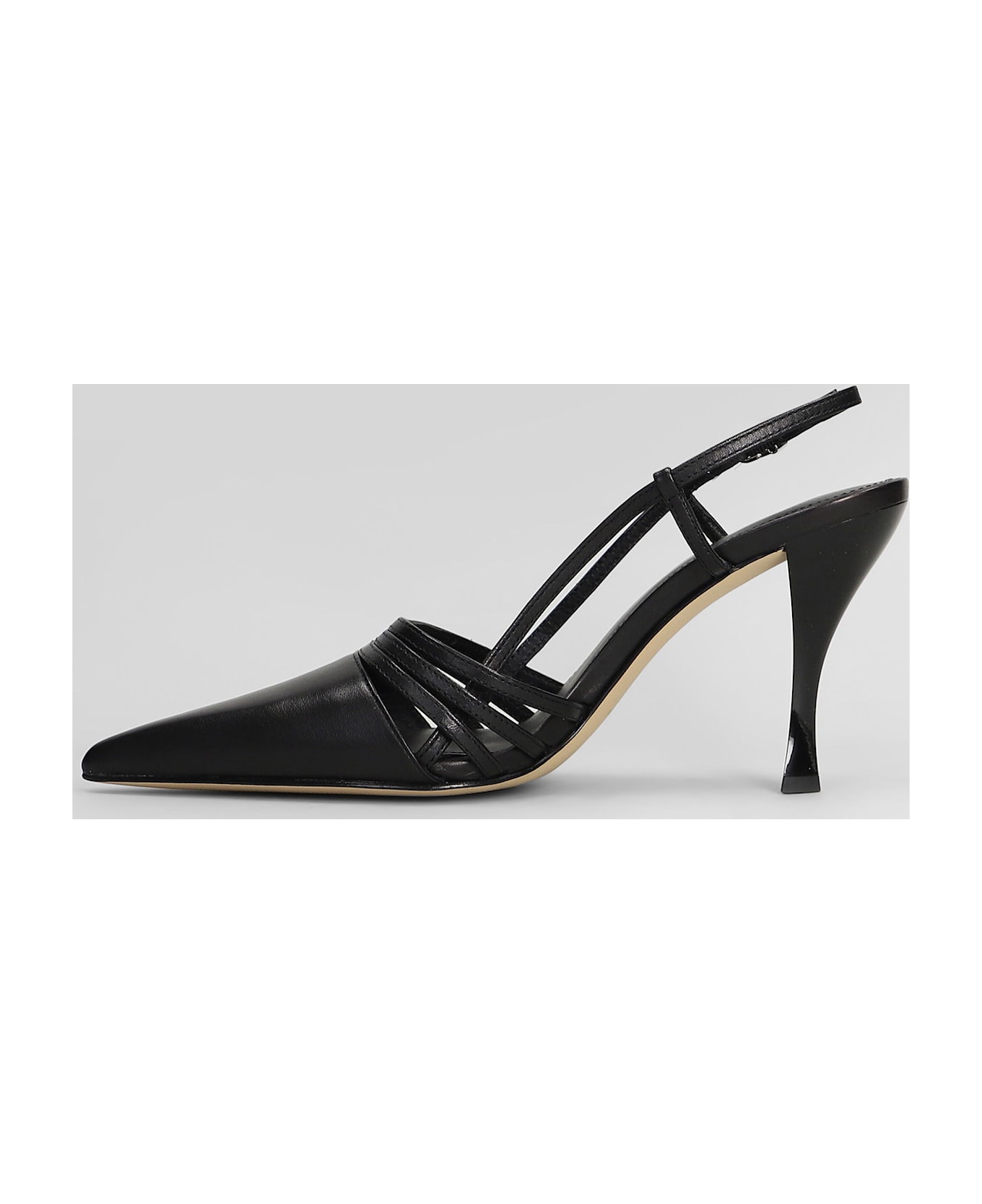 MICHAEL Michael Kors Haisley Sling Pump Pumps In Black Leather - Black