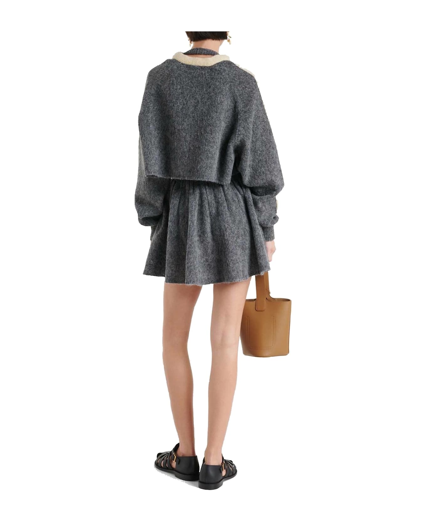 Loewe Cropped Wool Cardigan - Yellow