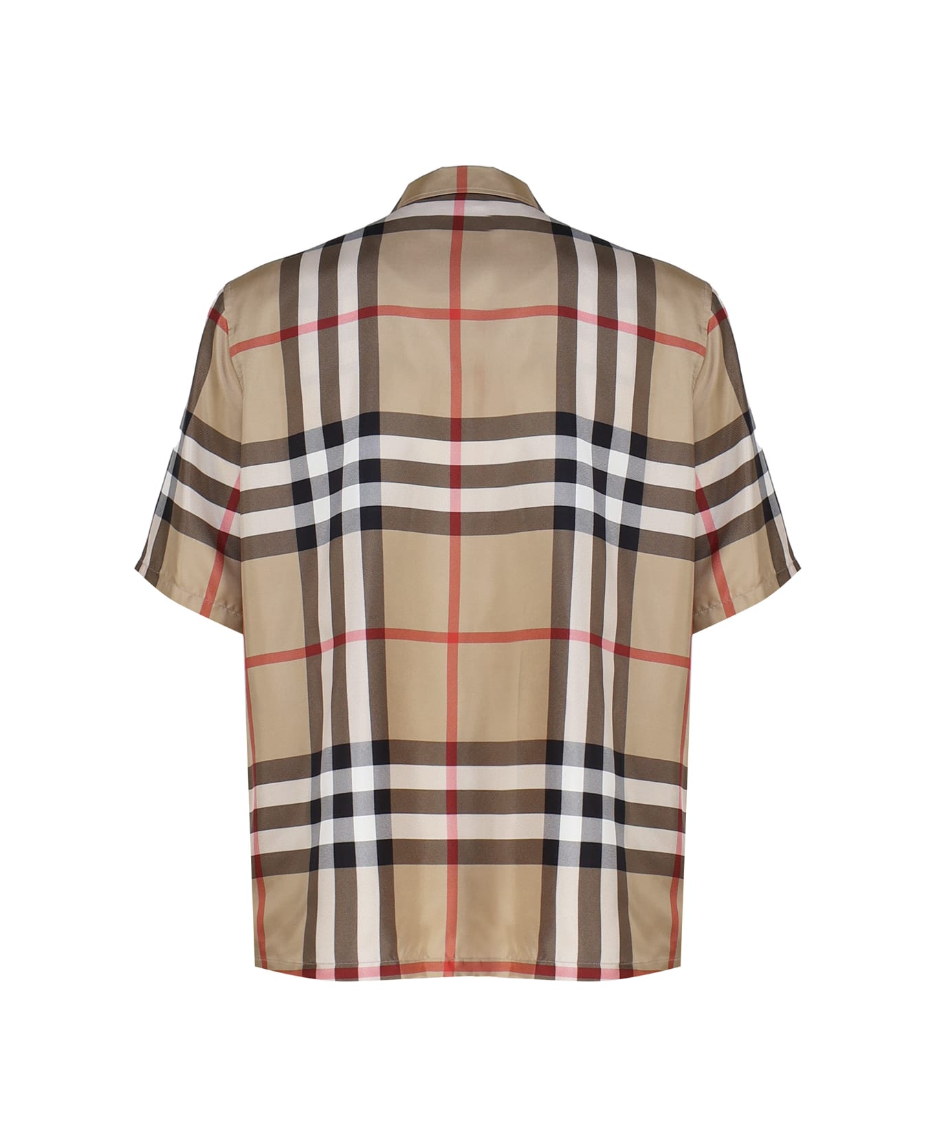 Burberry Silk Twill Bowling Shirt - Beige