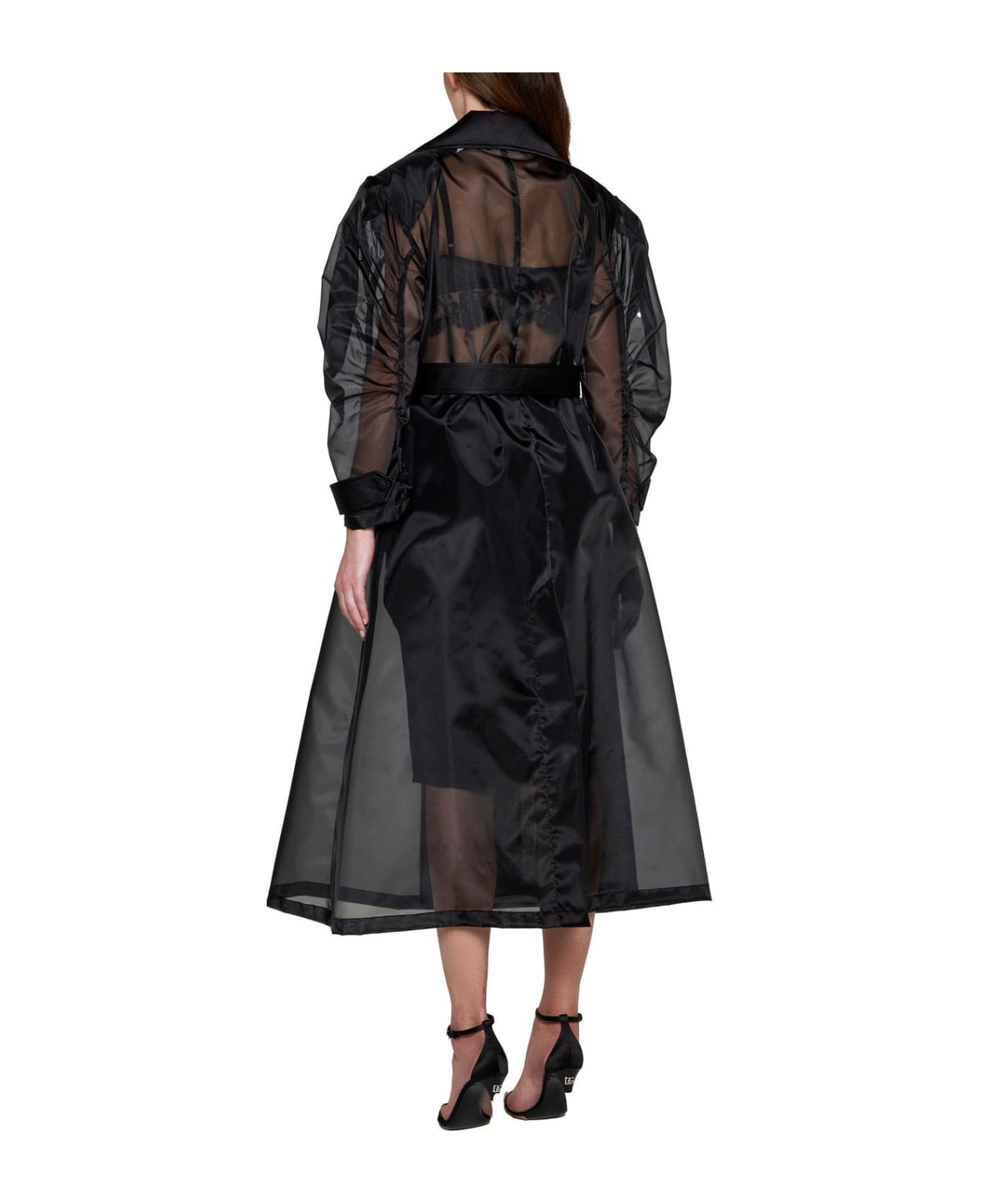 Dolce & Gabbana Belted Coat - BLACK