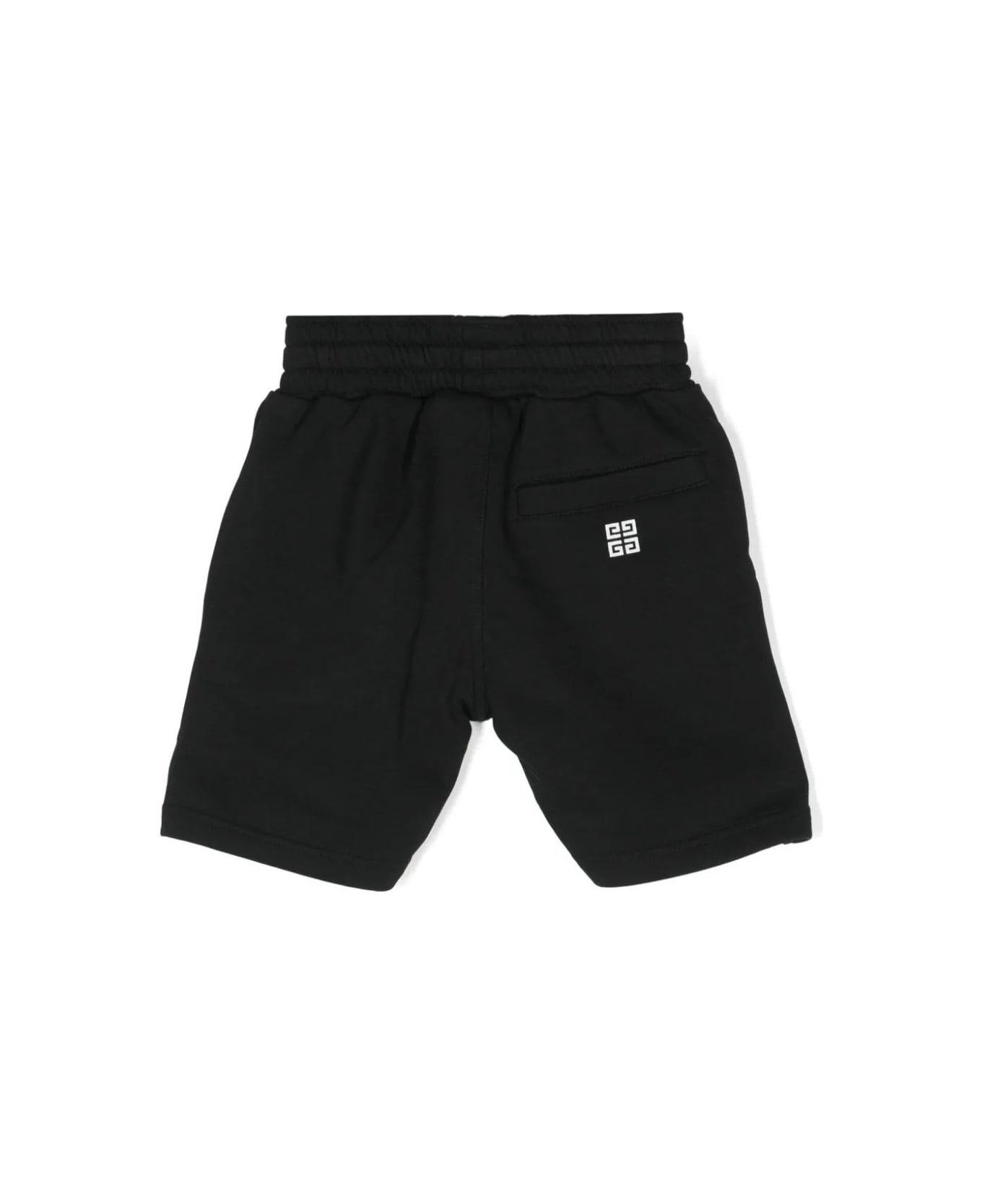 Givenchy Black Shorts With Arched Logo - Black
