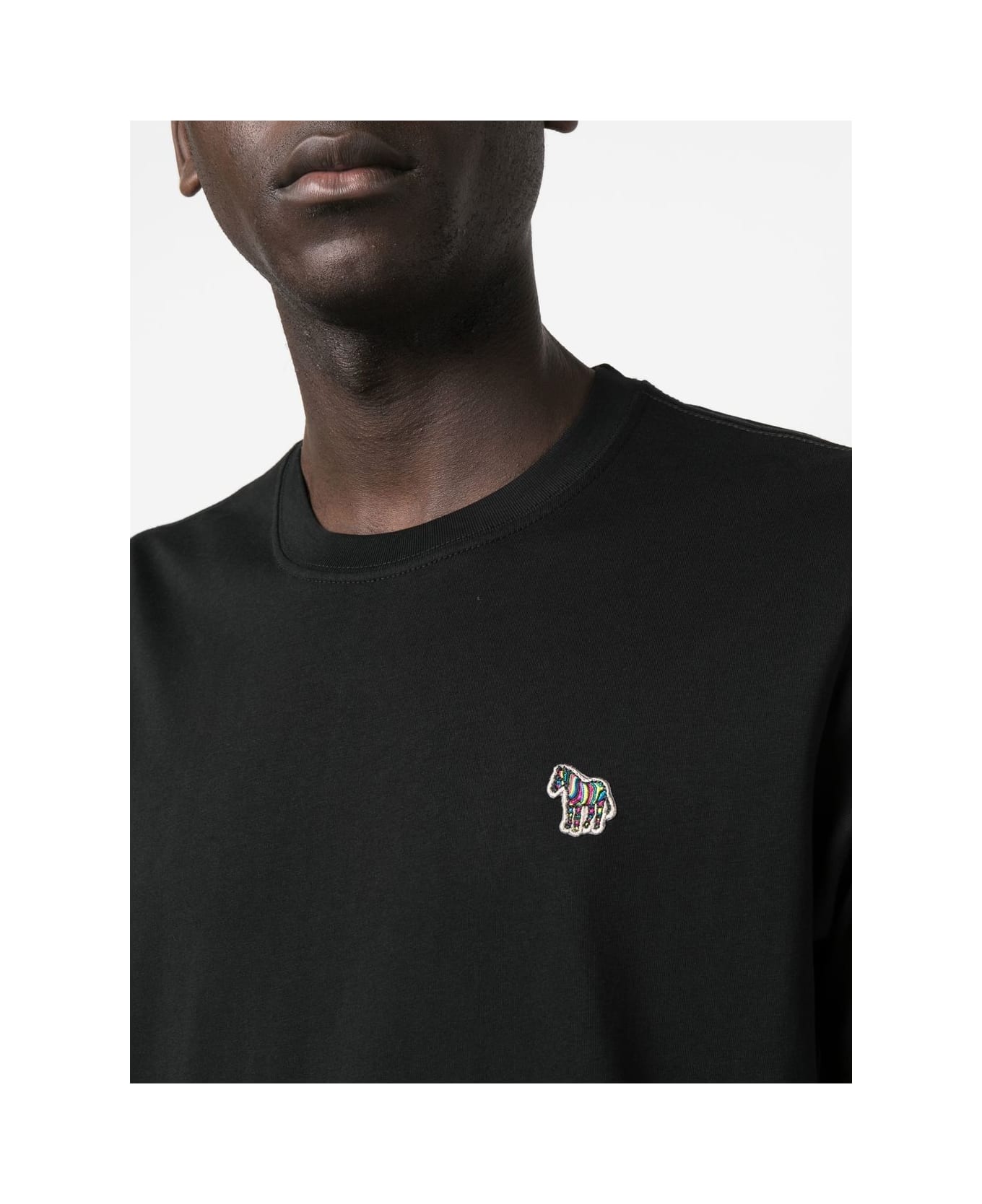 PS by Paul Smith Zebra Organic Cotton T-shirt - Black