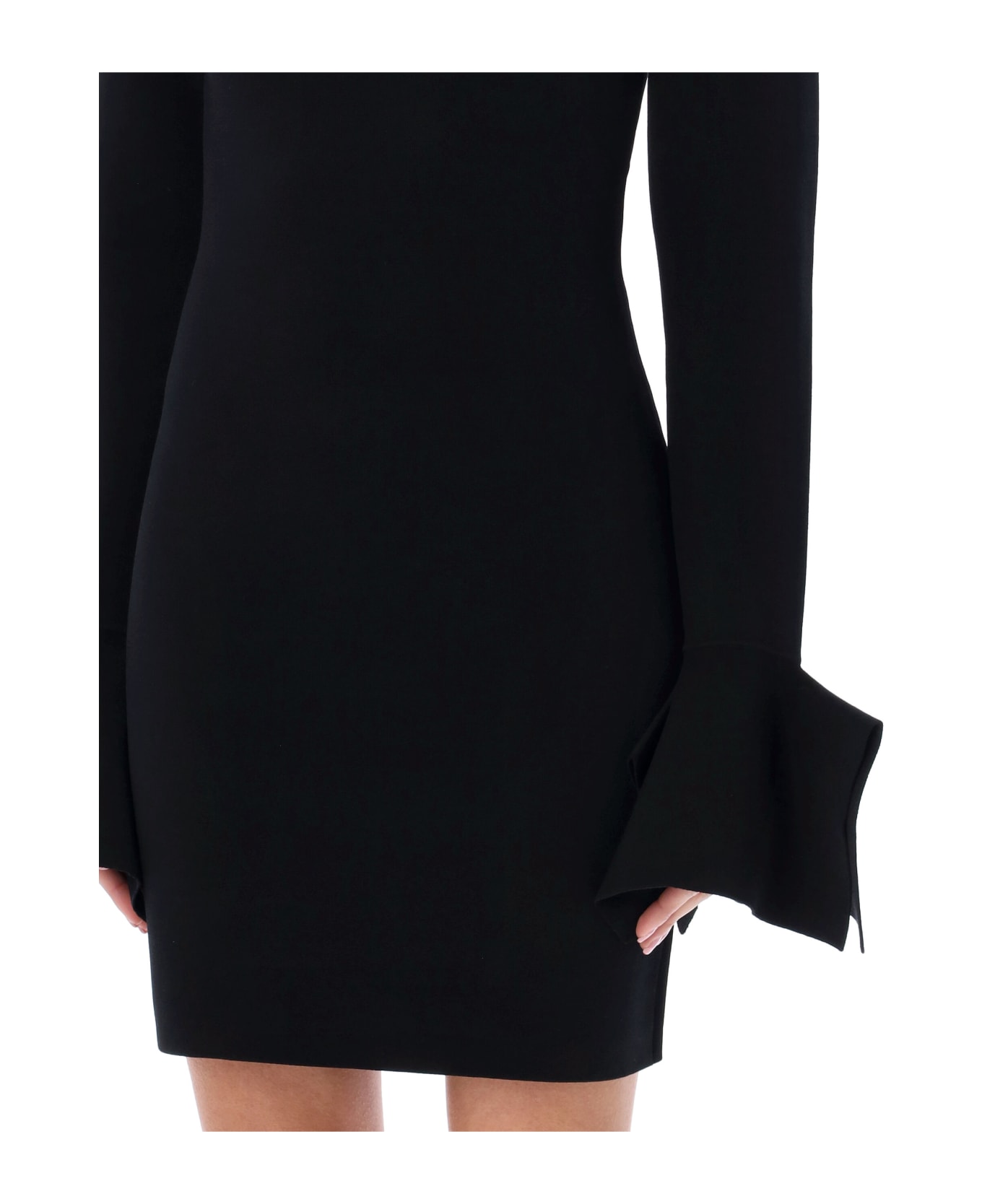 J.W. Anderson Ruffle Sleeves Mini Dress - BLACK
