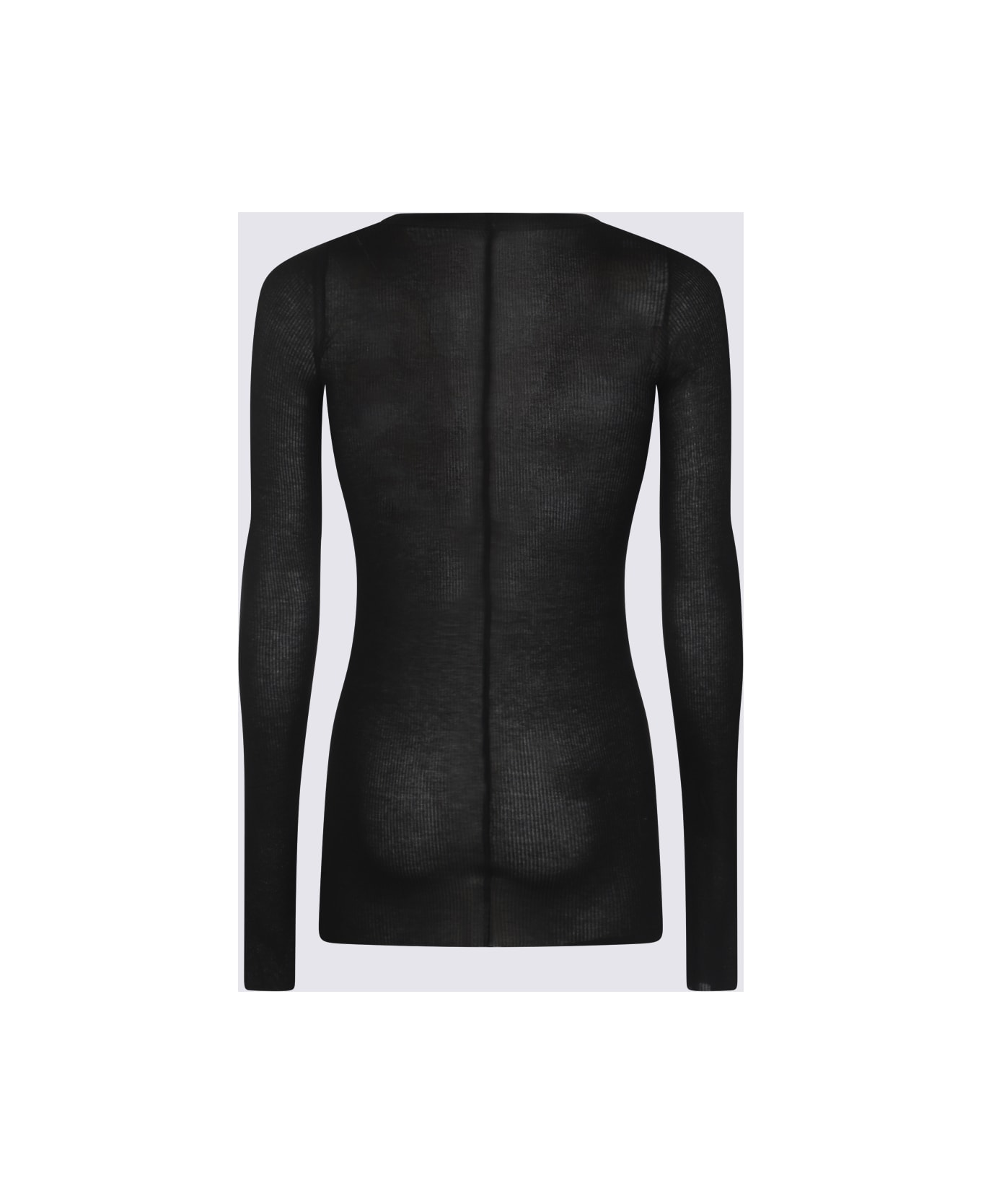 Rick Owens Black Cotton Knitwear - Black