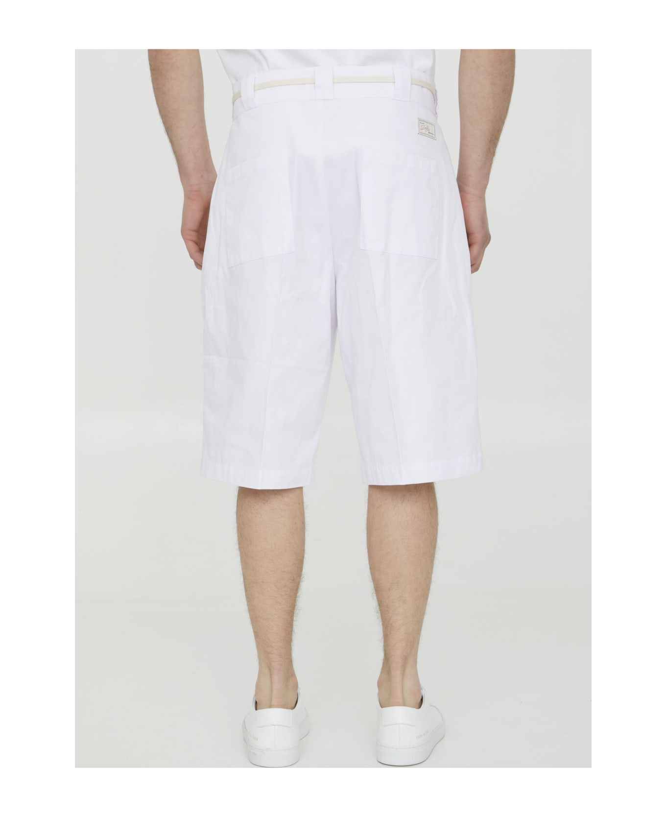 Drôle de Monsieur Le Short Twill Bermuda Shorts - WHITE