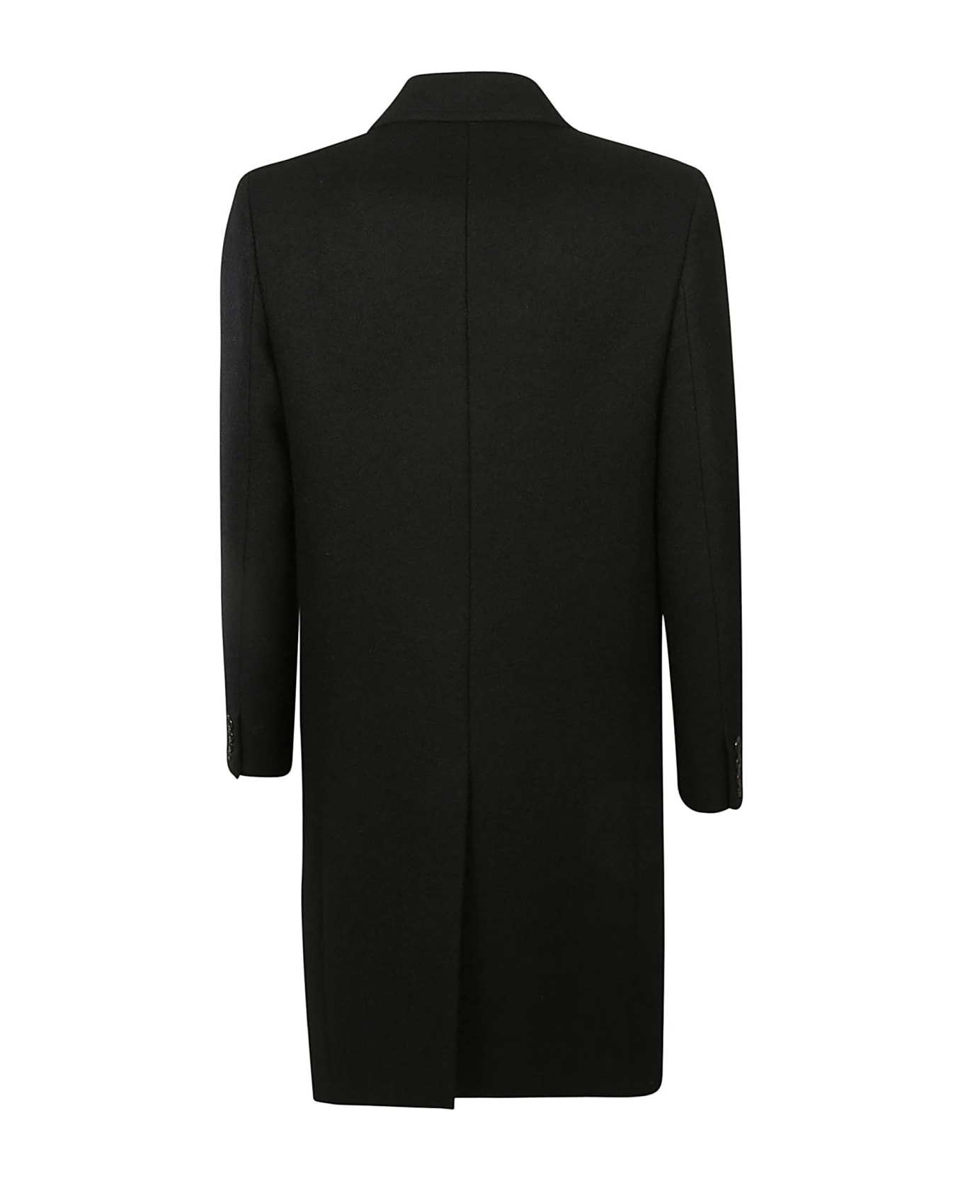 Saint Laurent Classic Plain Buttoned Coat - Black コート