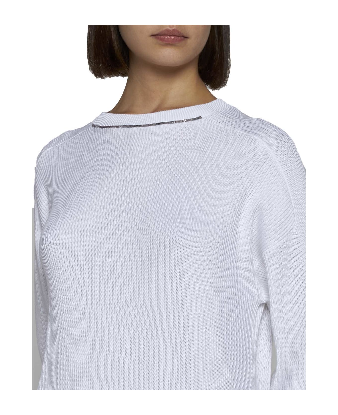 Brunello Cucinelli Sweater - Bianco ニットウェア