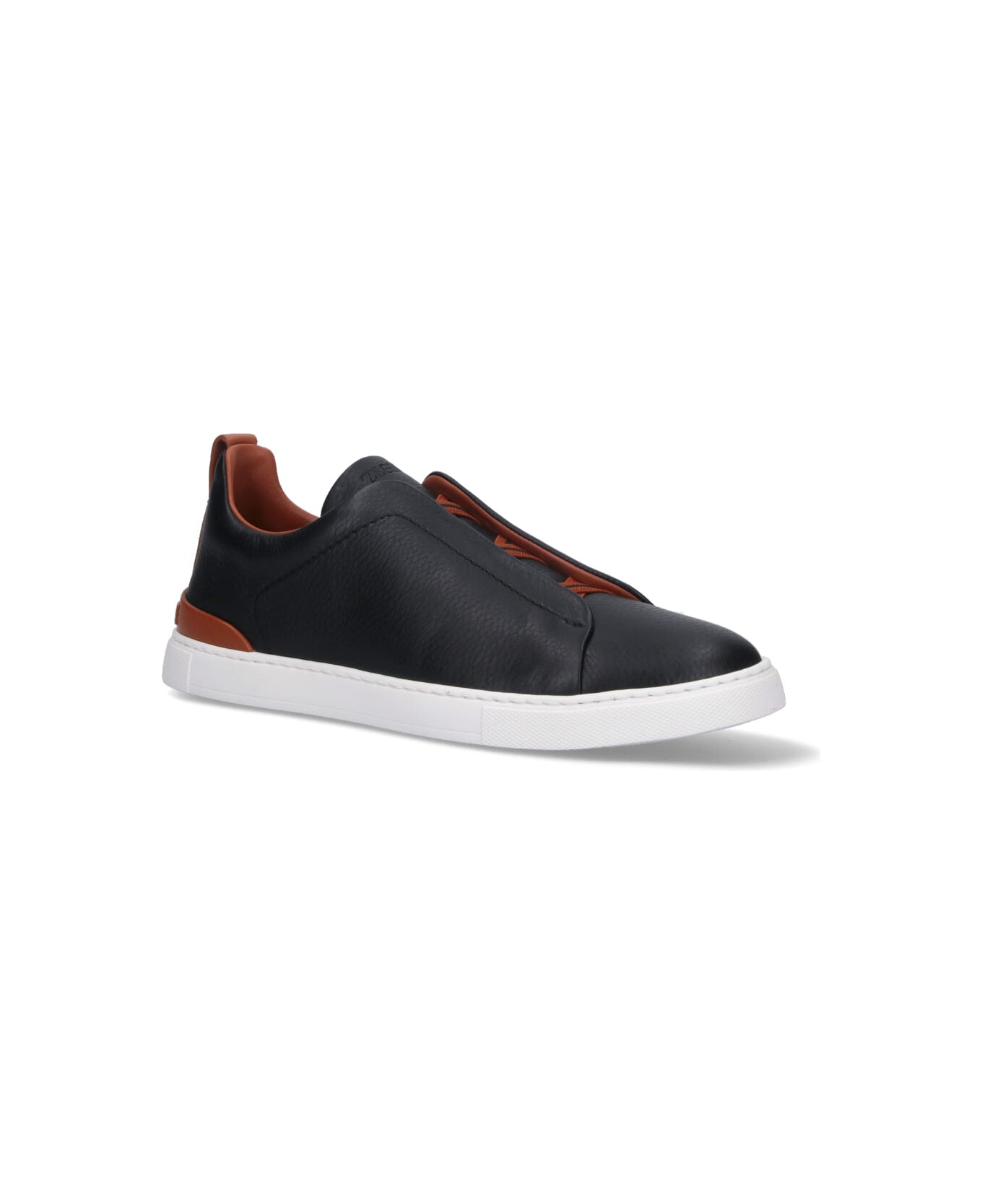 Zegna "triple Stitch " Low-top Sneakers - Black  