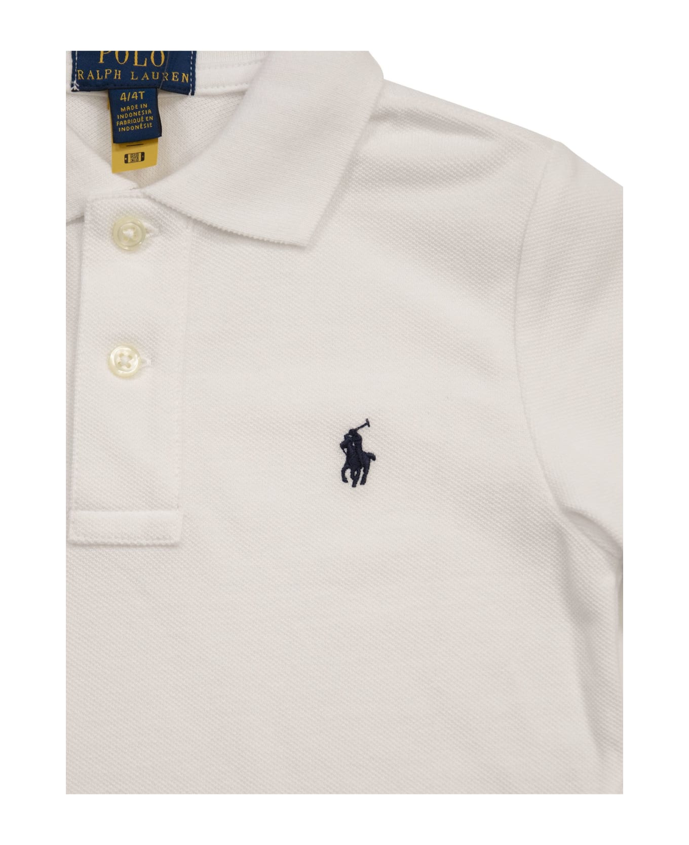 Polo Ralph Lauren Long-sleeved Pique Polo Shirt - White