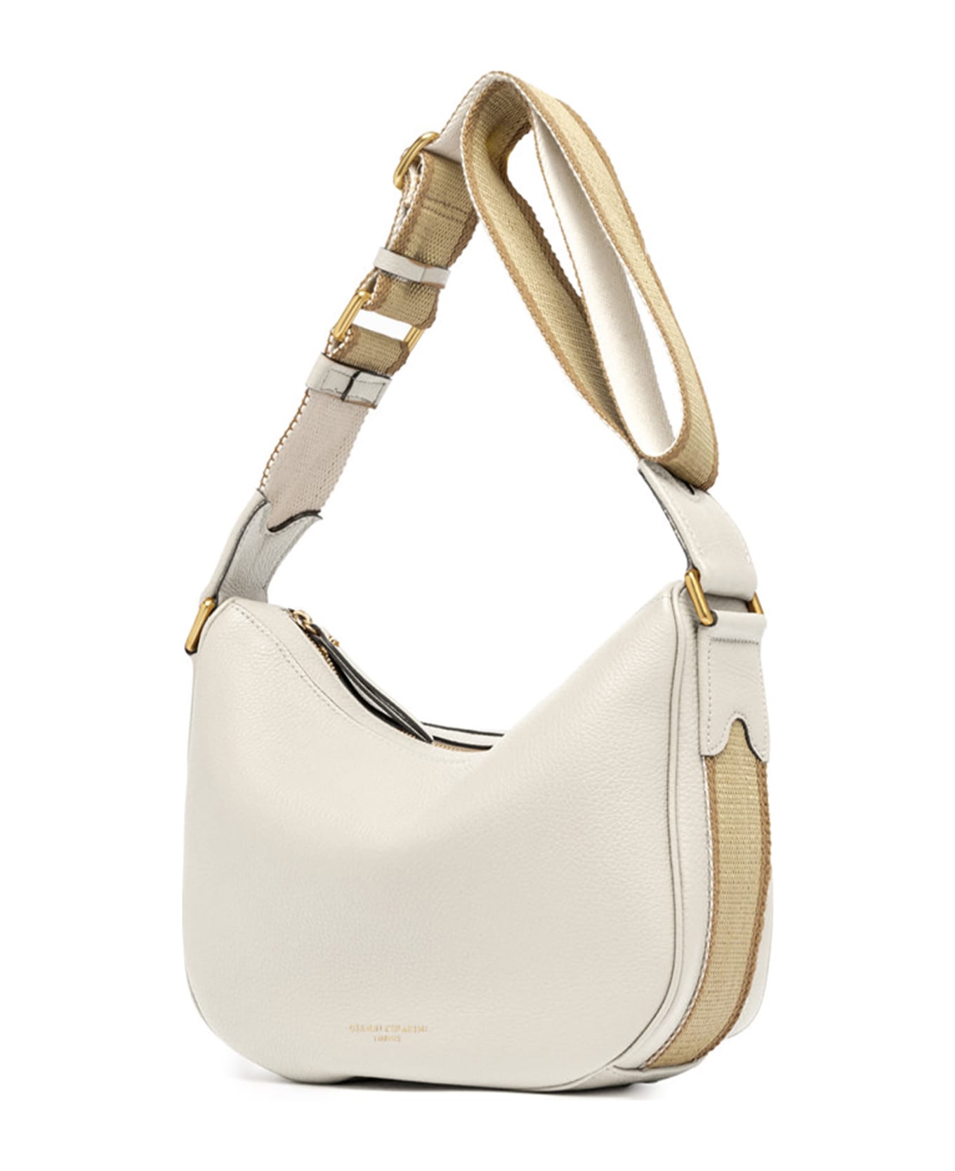 Gianni Chiarini Armonia Shoulder Bag In Hammered Leather - MARBLE