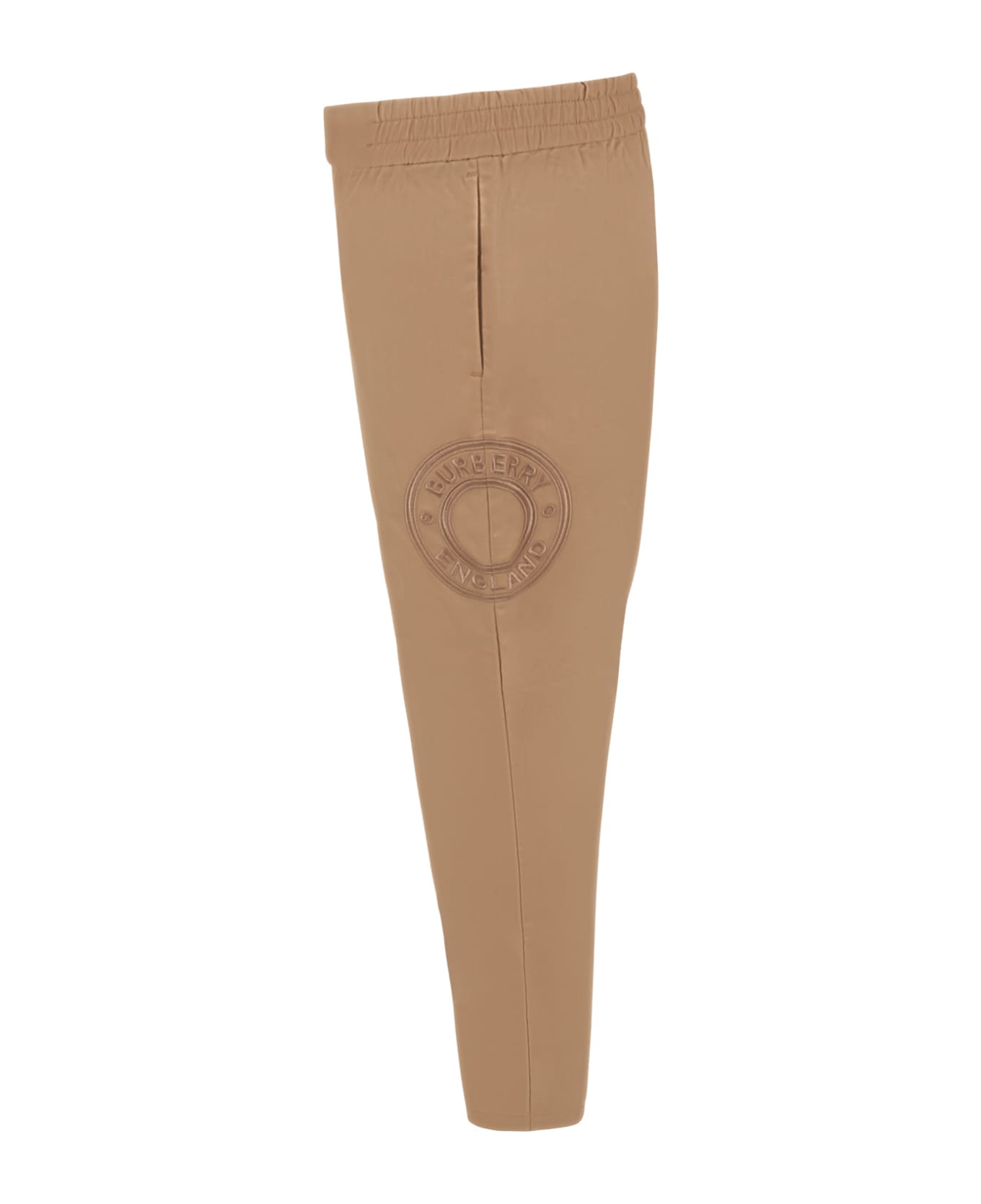 Burberry Beige Trouser For Boy With Logo - Beige