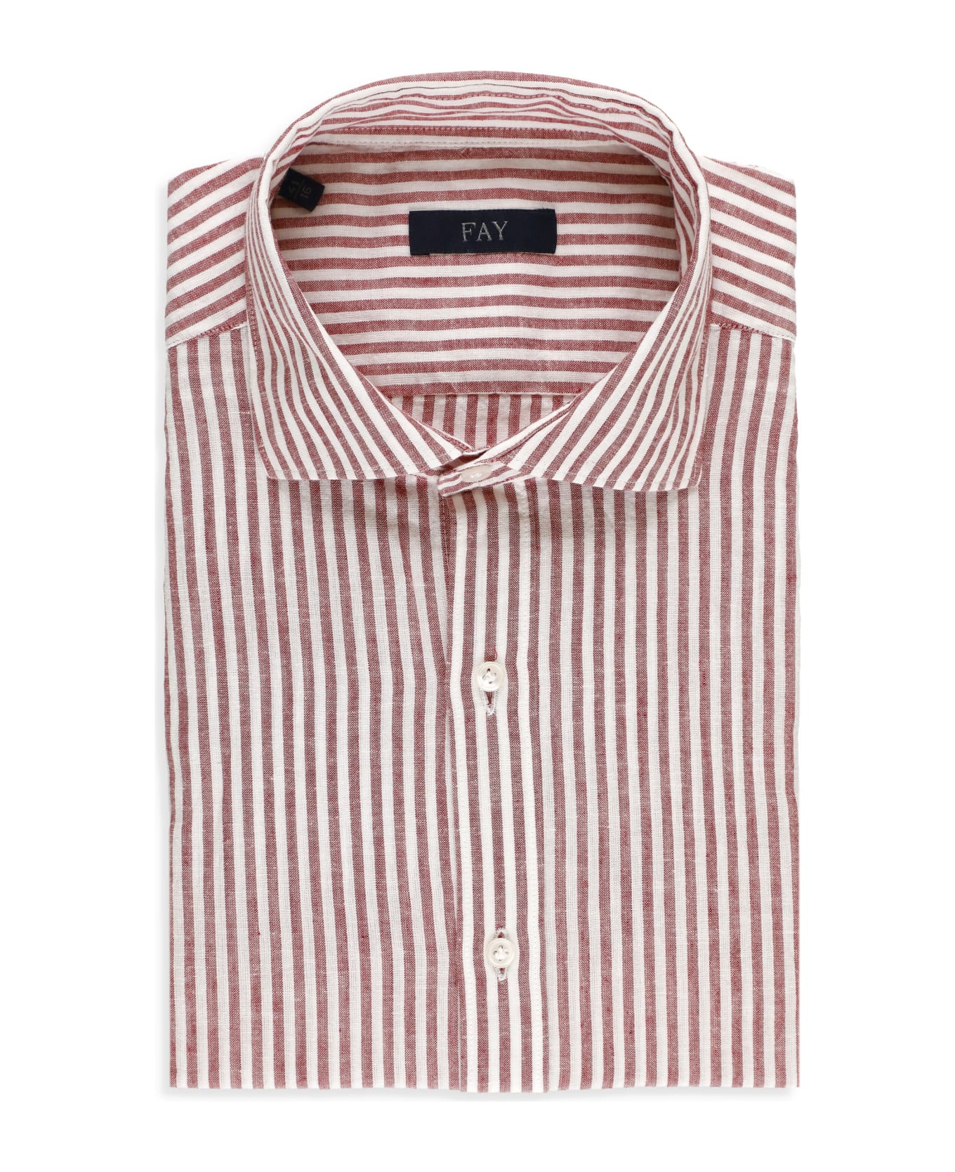 Fay Striped Shirt - Red
