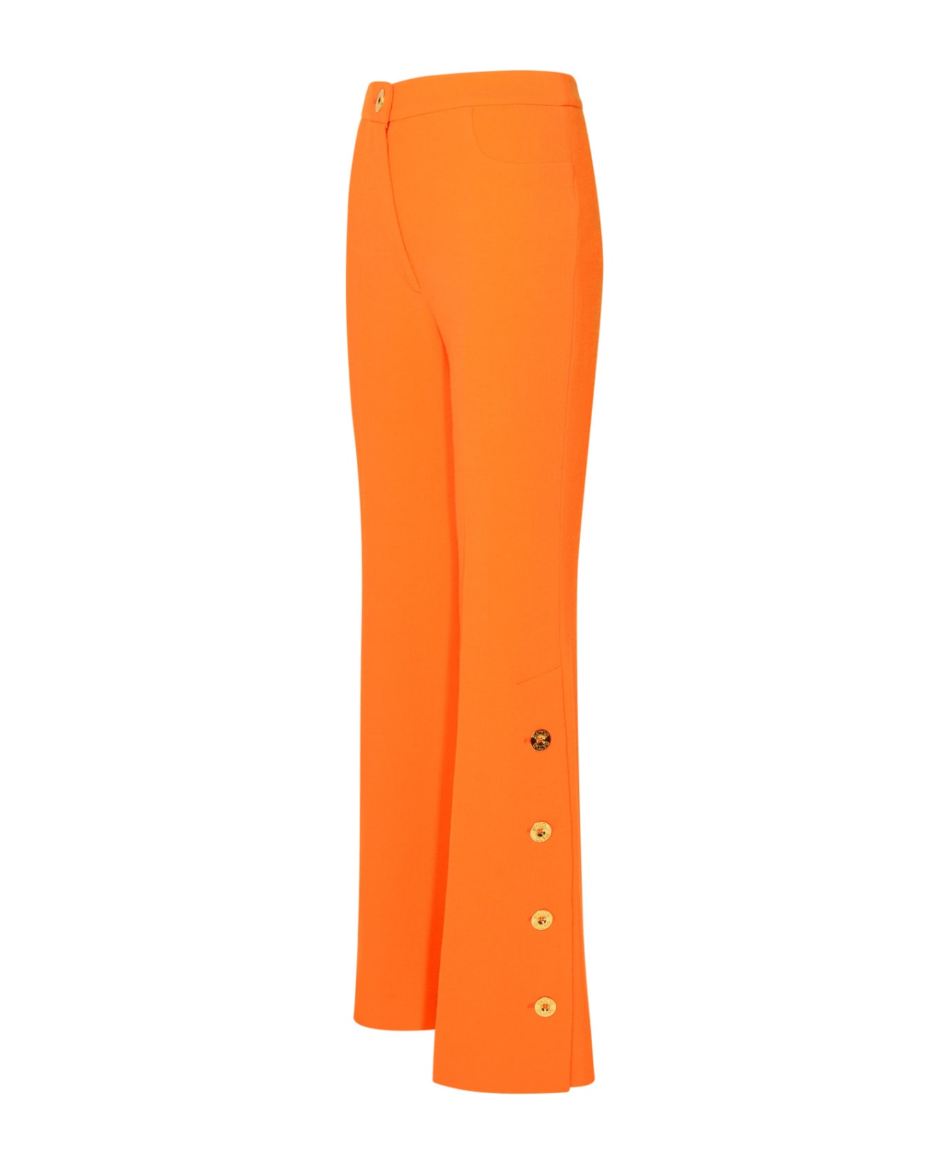 Patou Orange Virgin Wool Trousers - Orange