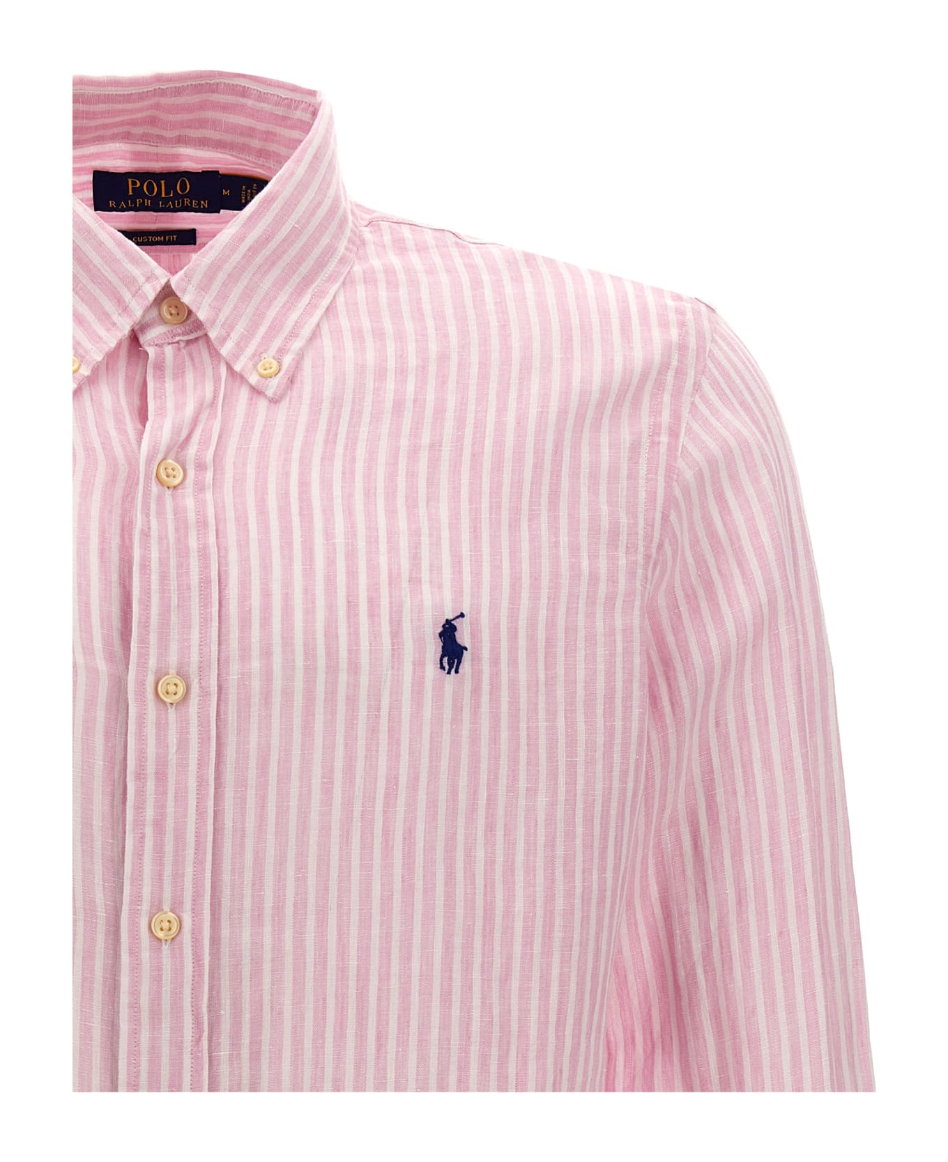Polo Ralph Lauren Striped Linen Shirt - LIGHT PINK
