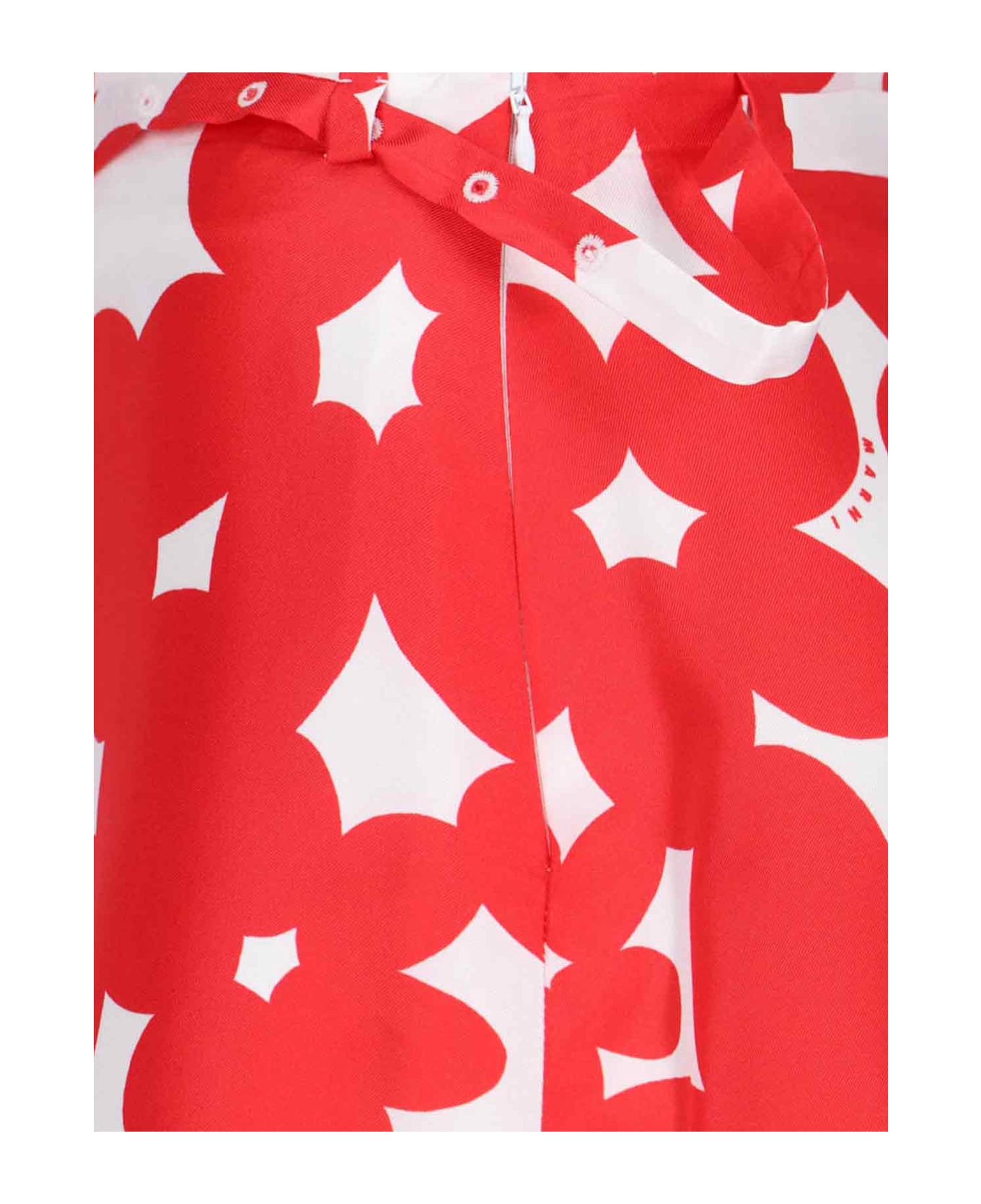 Marni 
dillies
 Silk Midi Skirt - Red