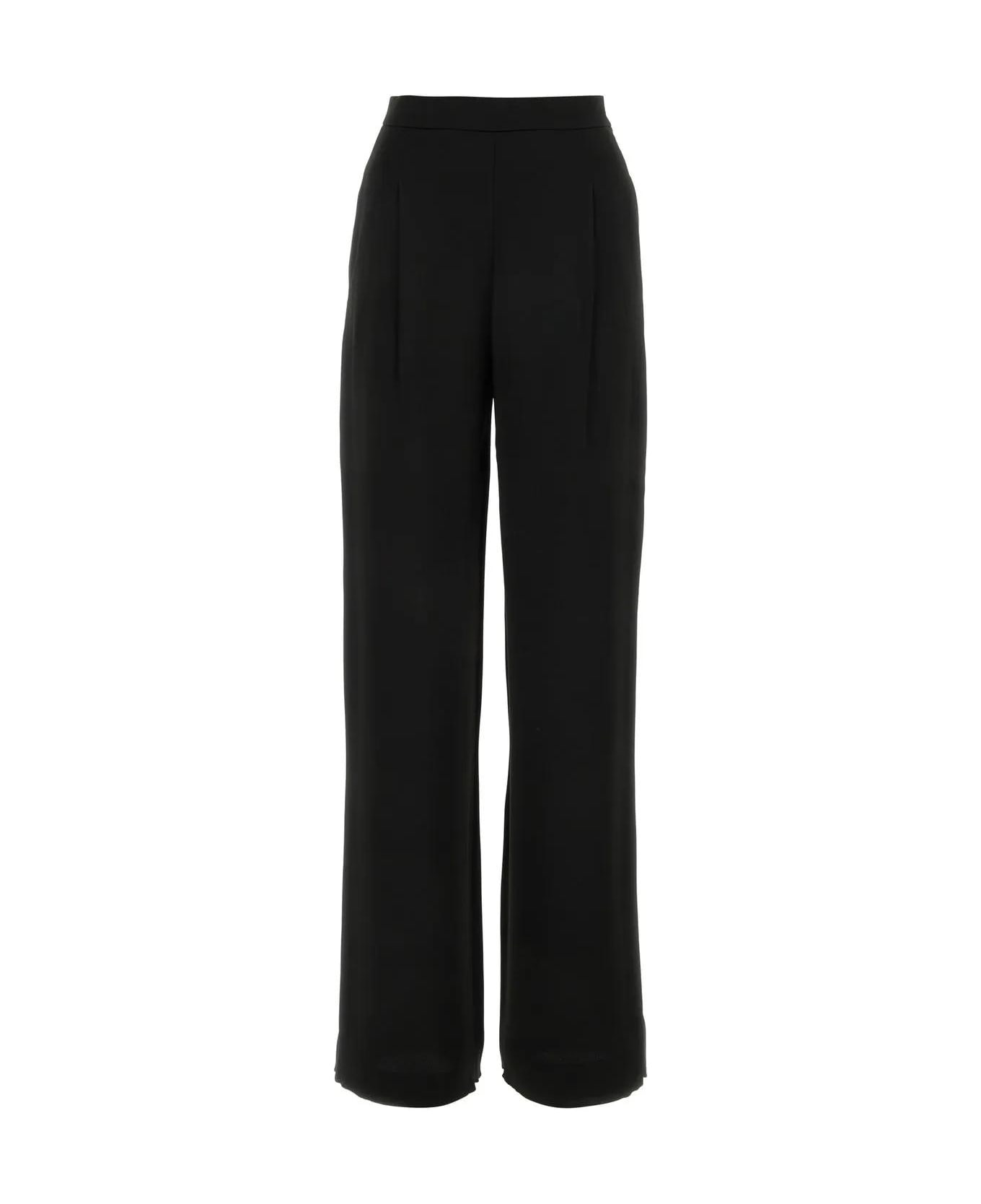 Max Mara Studio High-waisted Wide-leg Pants - Black