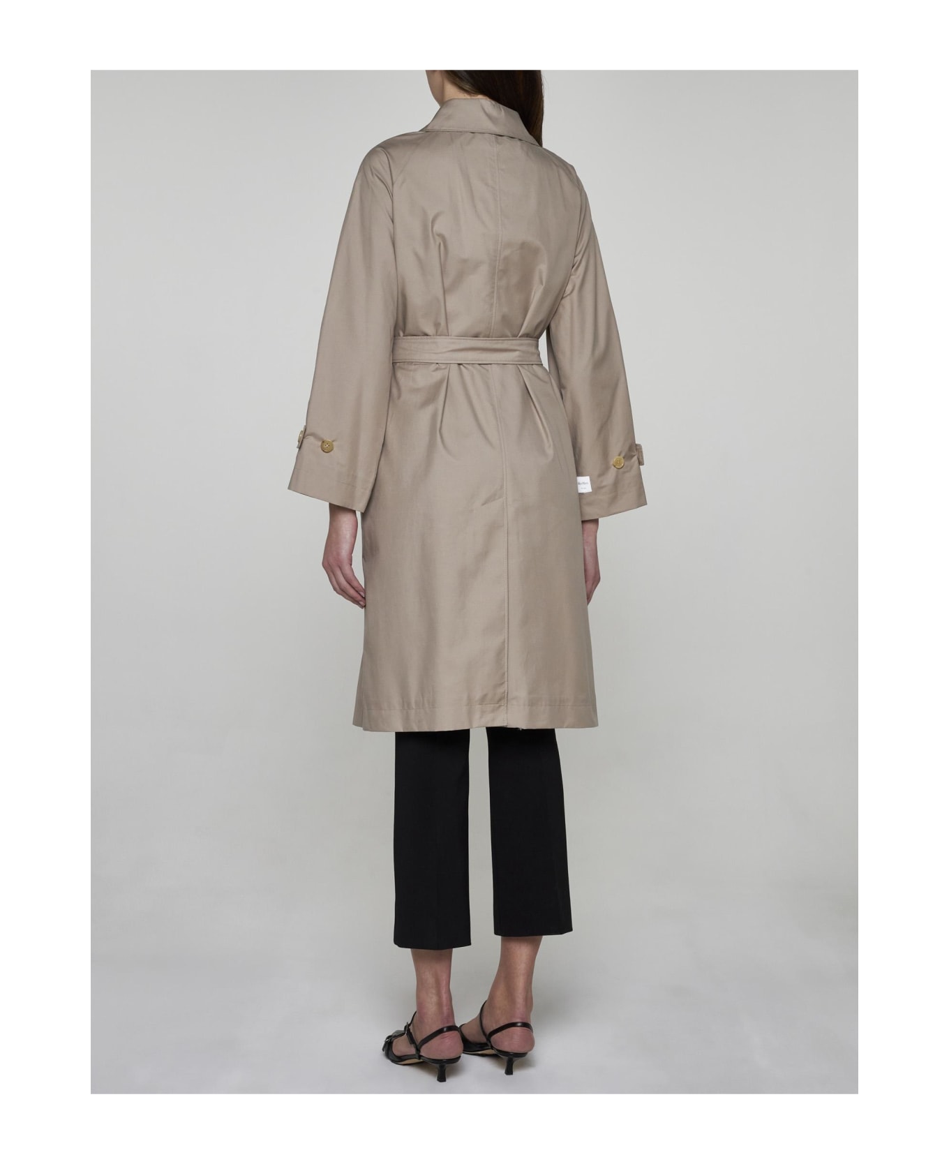 Max Mara The Cube Cotton-blend Single-breasted Trend Coat - NEUTRALS