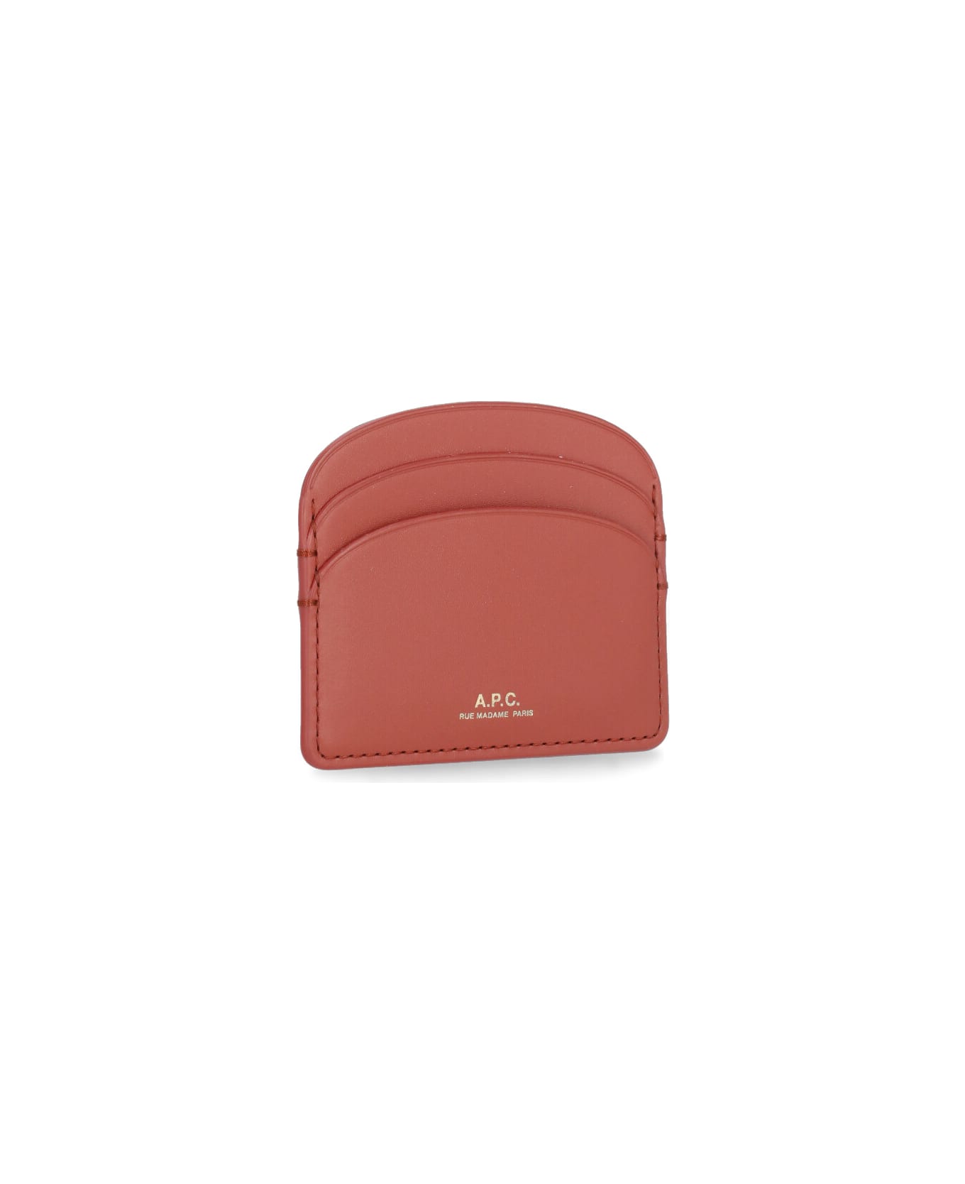 A.P.C. Demi Lune Card Holder - Red