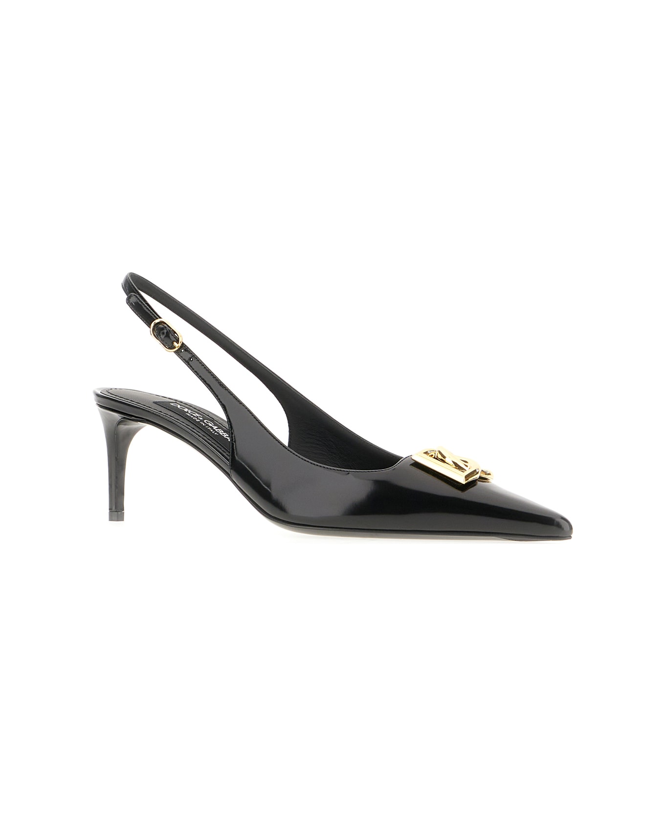 Dolce & Gabbana Black Leather Slingback - NERO