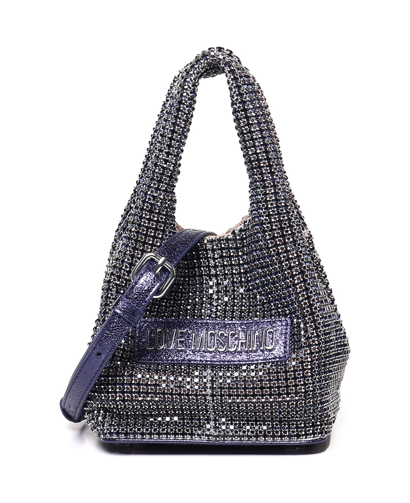 Love Moschino Stone Strass Mini Bag - MIDNIGHT