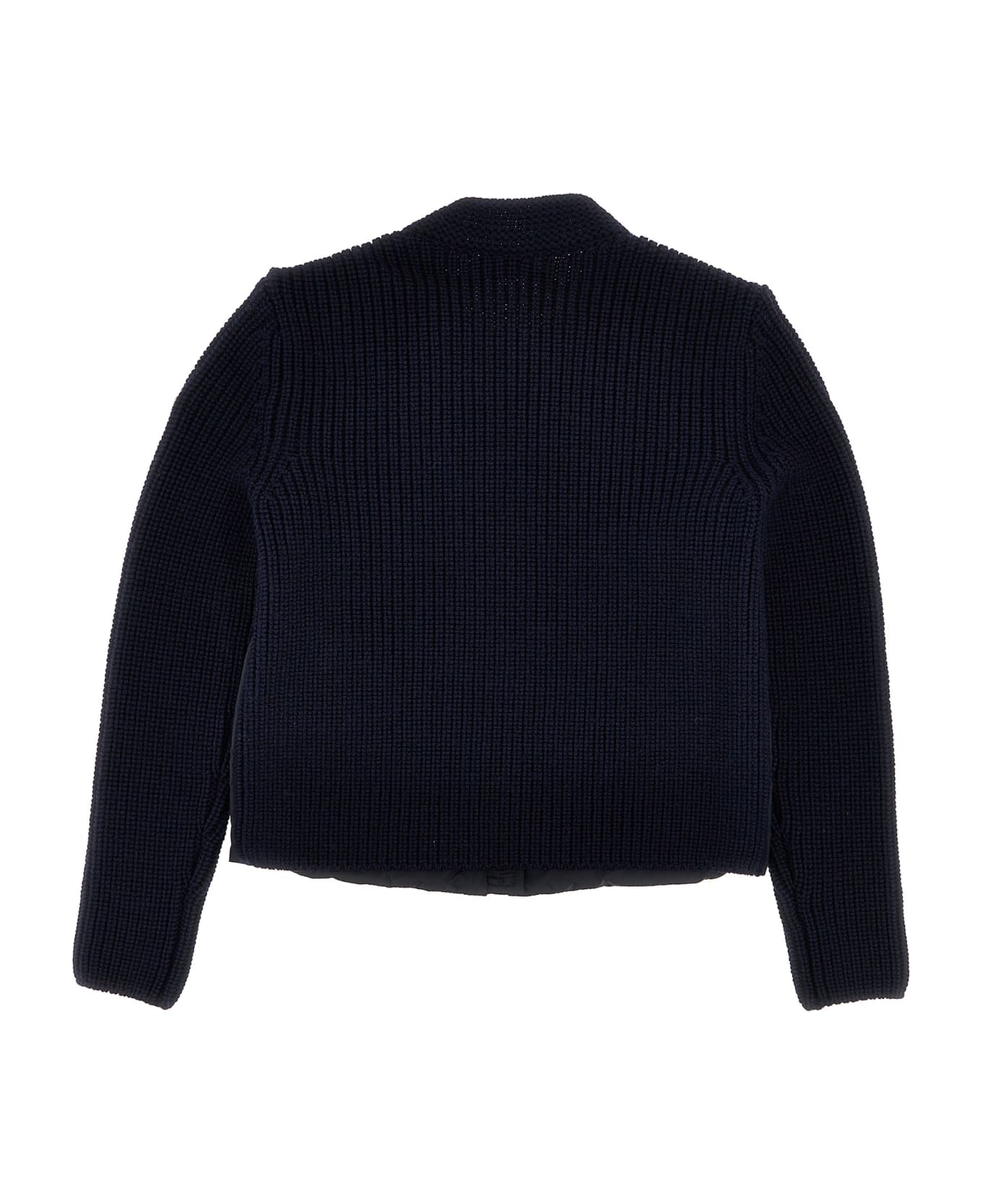 Moncler Two-material Cardigan - Blue