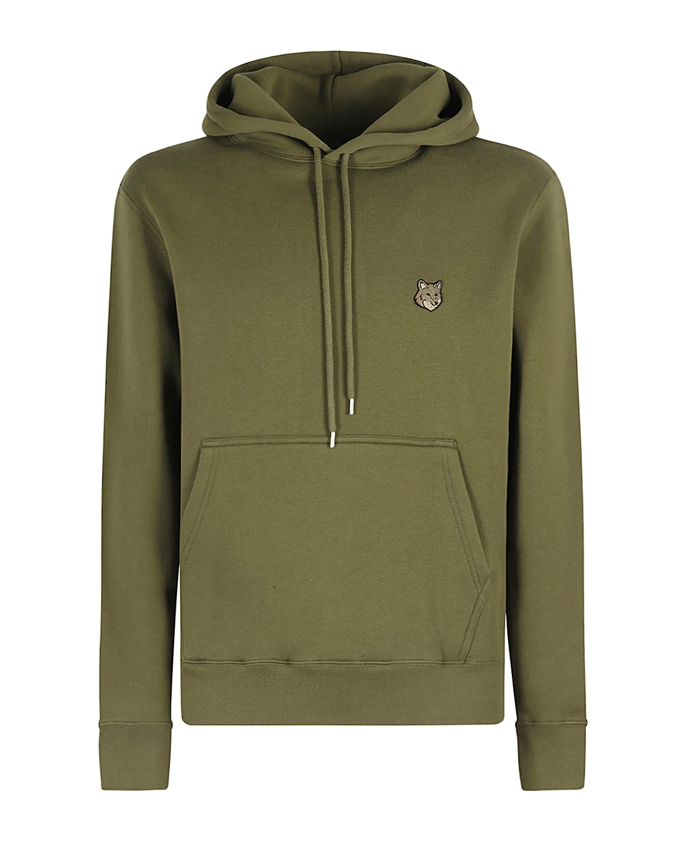 Maison Kitsuné Bold Fox Head Patch Comfort Hoodie - Military Green